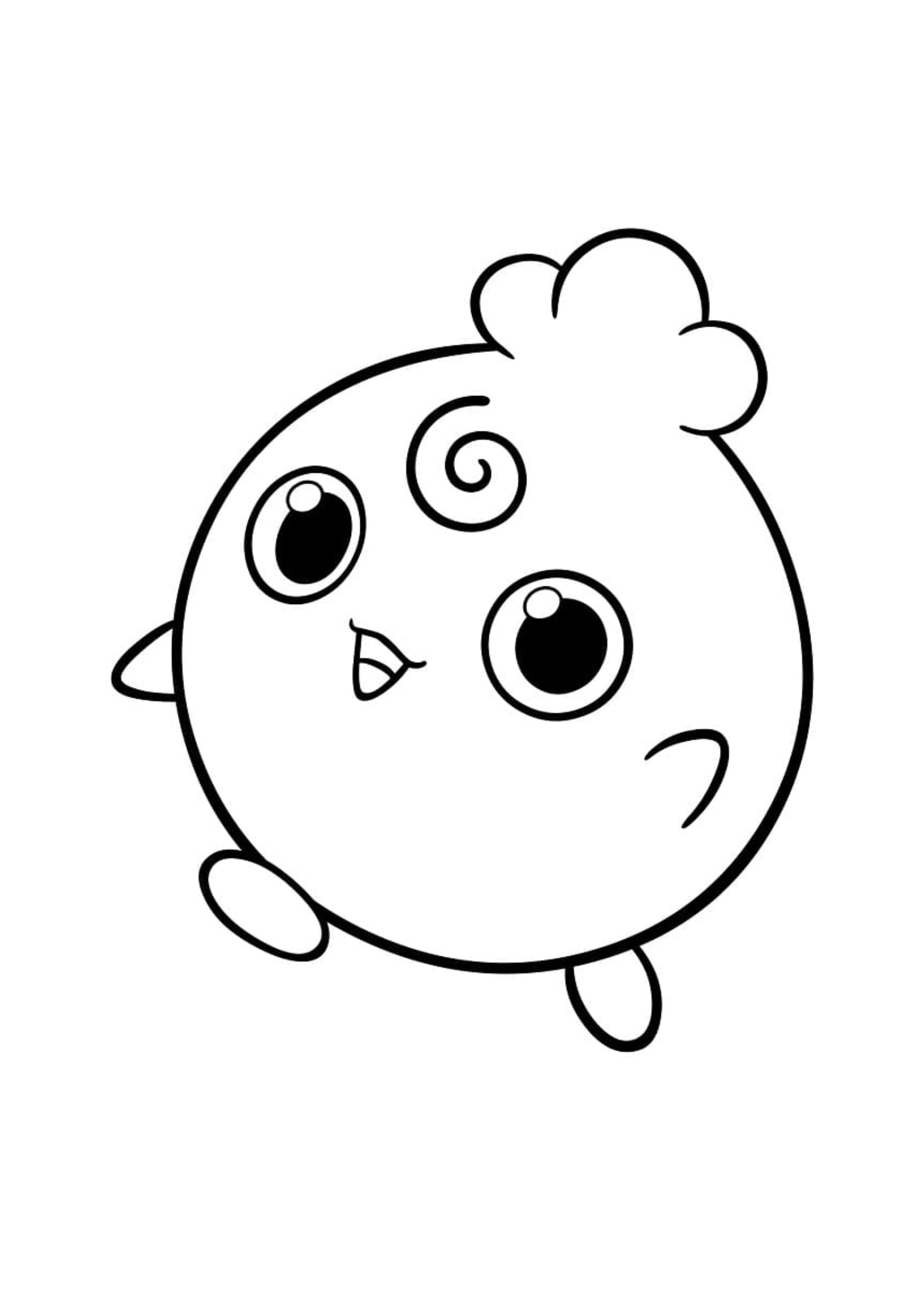 Igglybuff coloring page (A4) to print