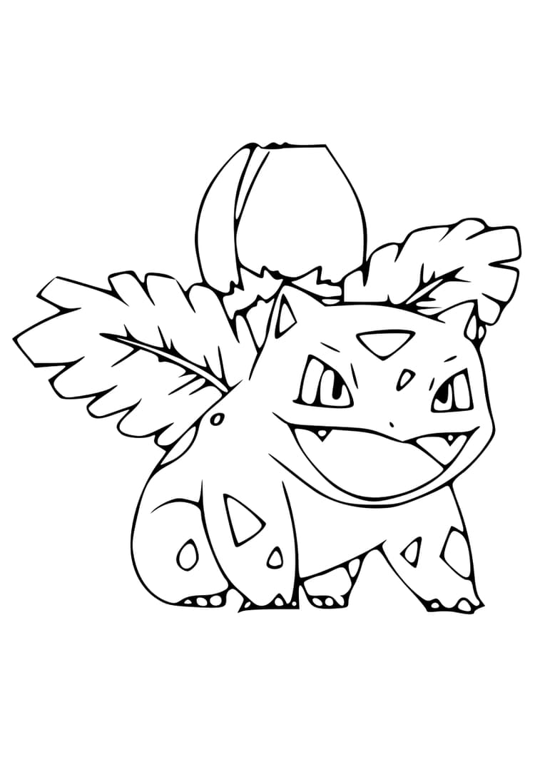 Ivysaur coloring page (A4) to print