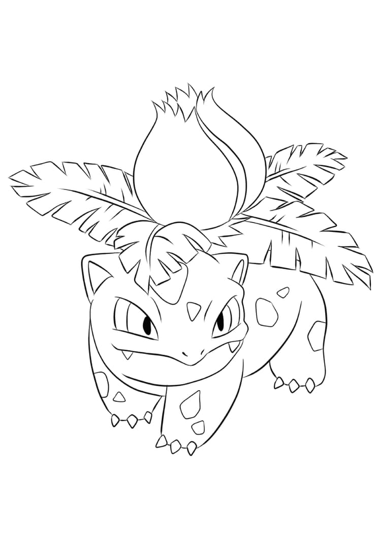 Ivysaur coloring page (A4) to print