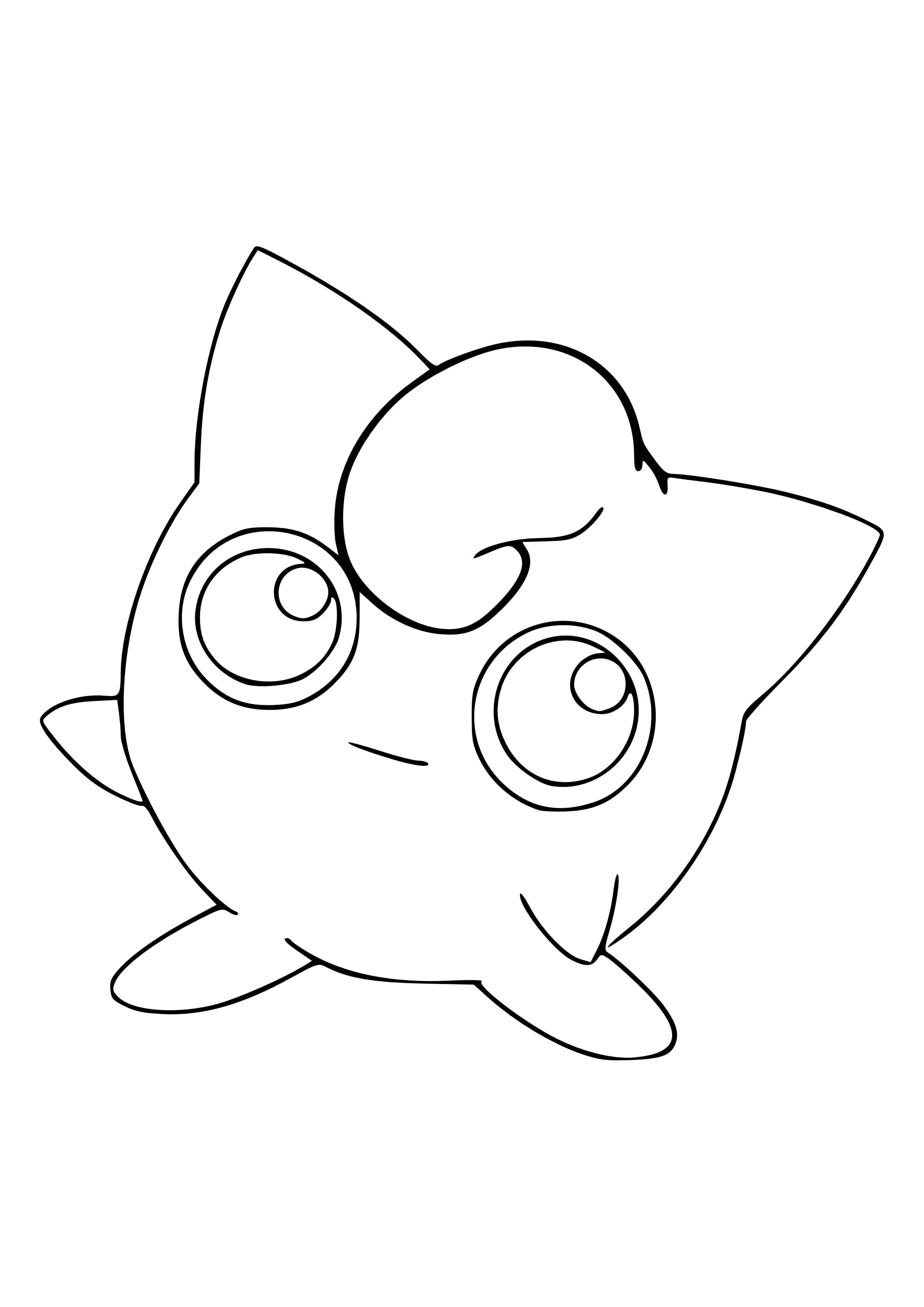 Jigglypuff coloring page (A4) to print