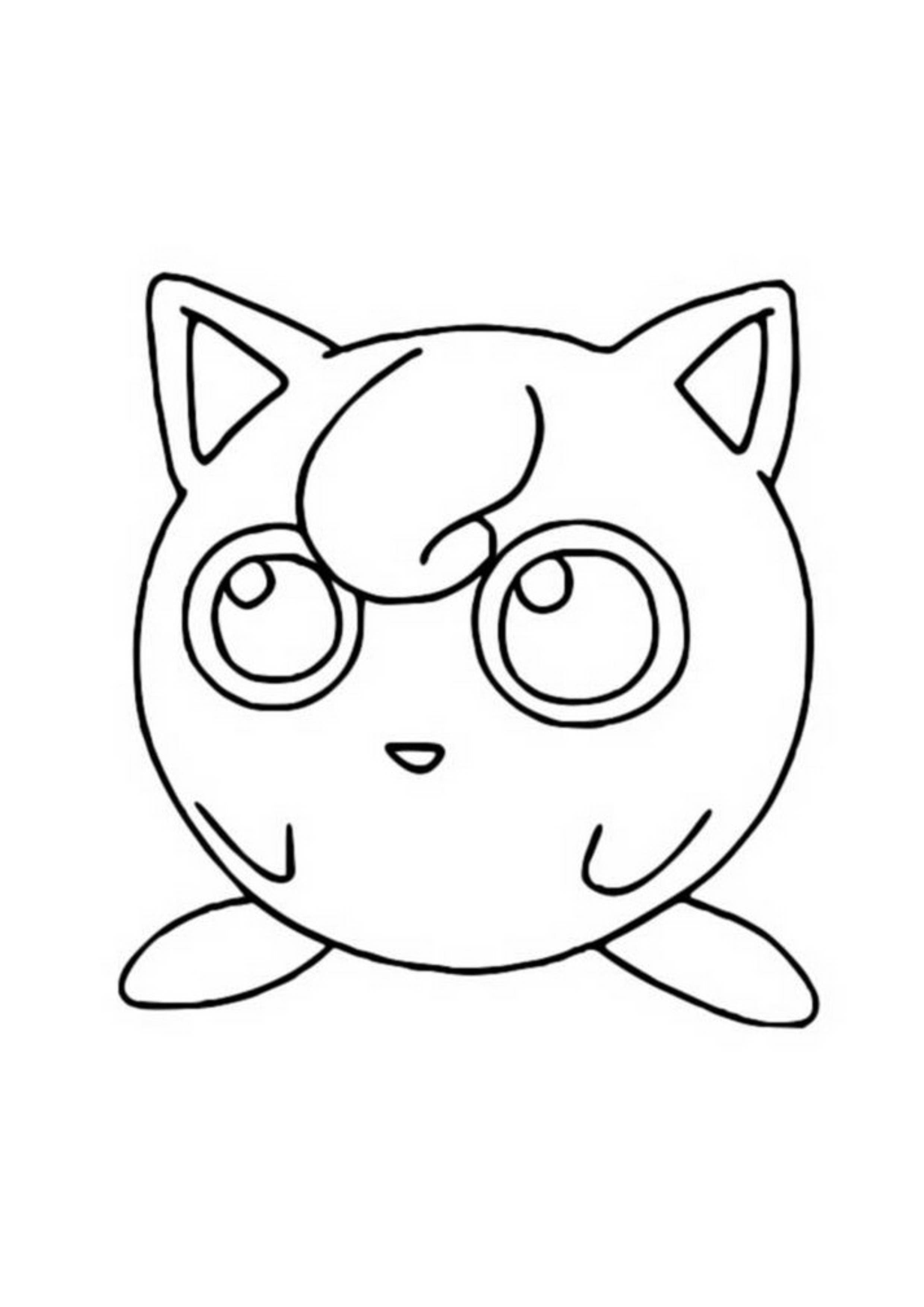 Jigglypuff coloring page (A4) to print