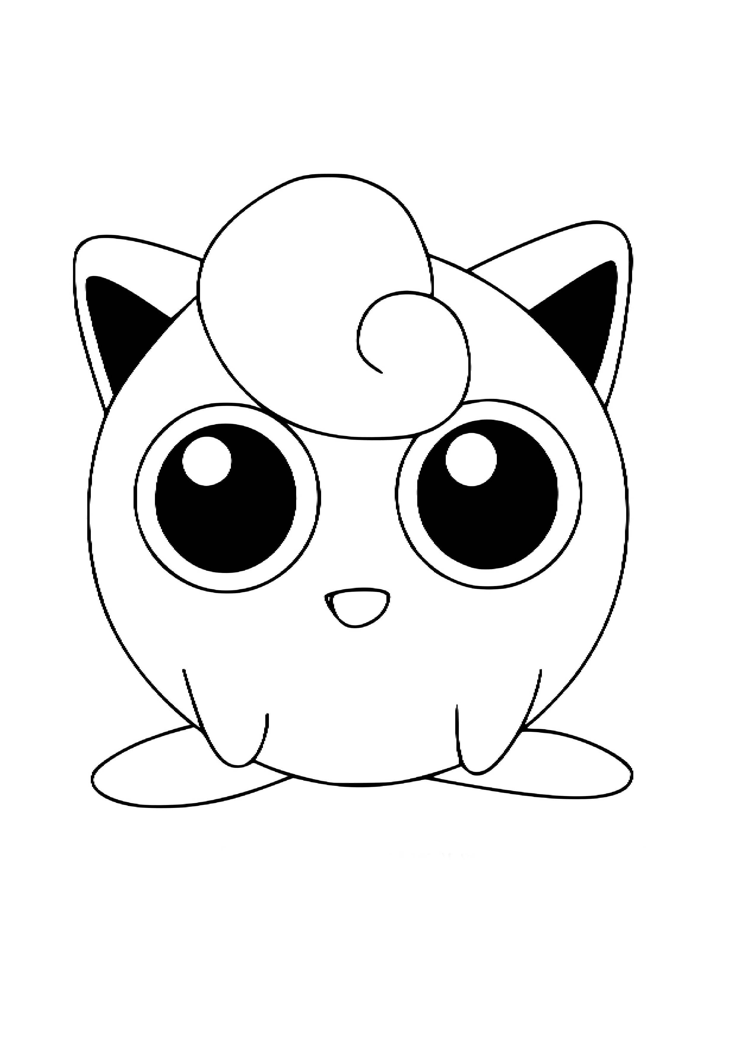 Jigglypuff coloring page (A4) to print