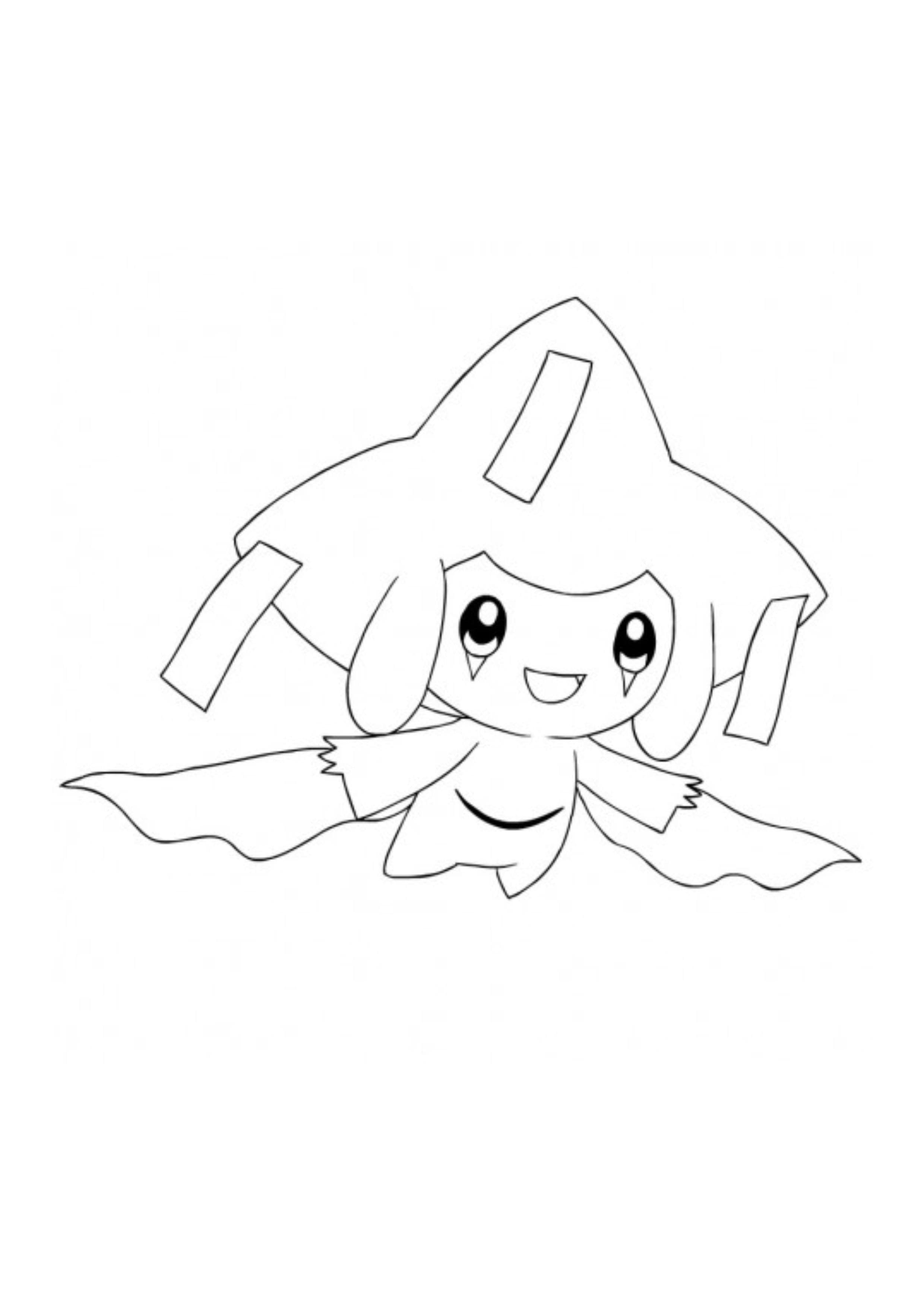 Jirachi coloring page (A4) to print