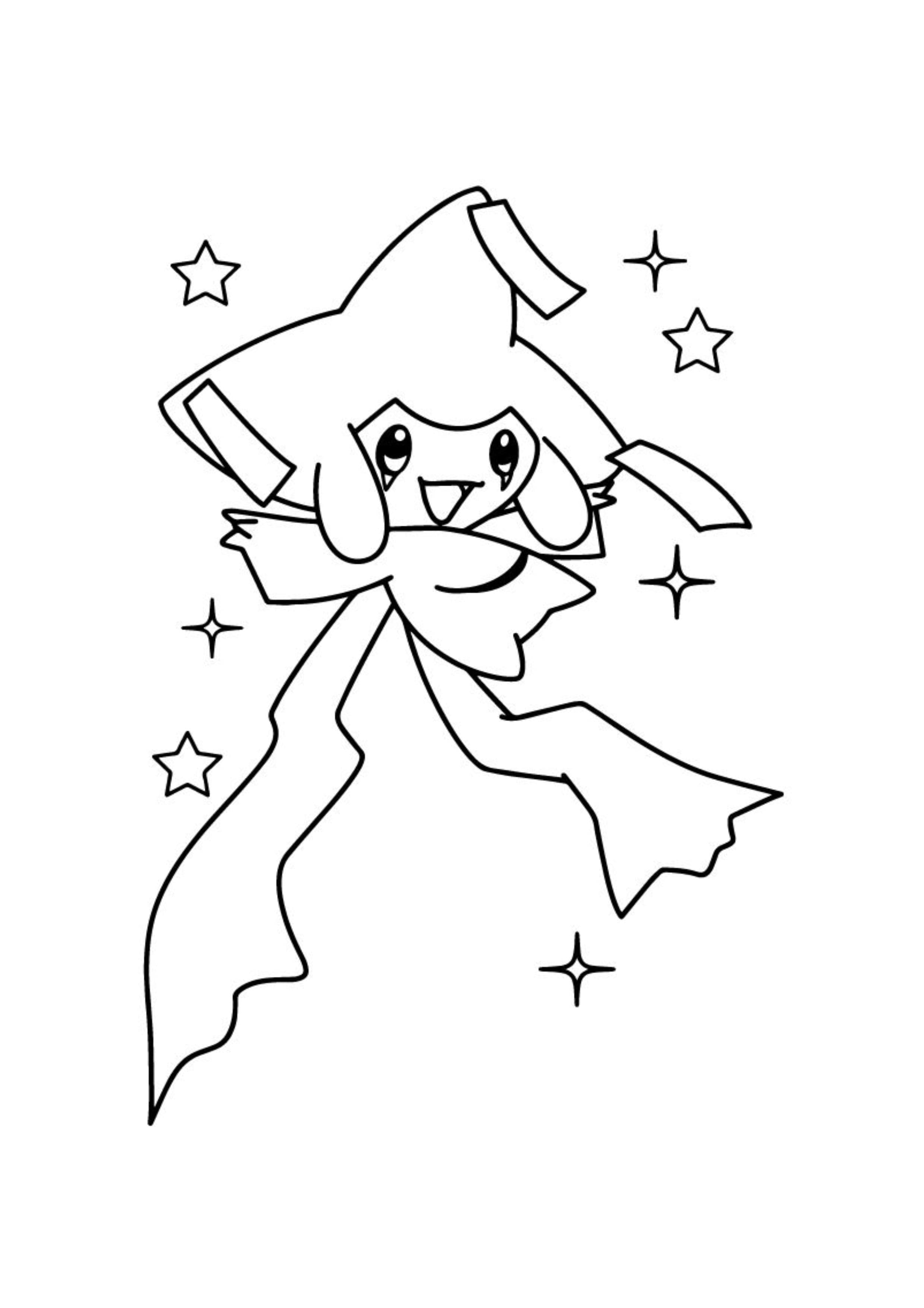 Jirachi coloring page (A4) to print