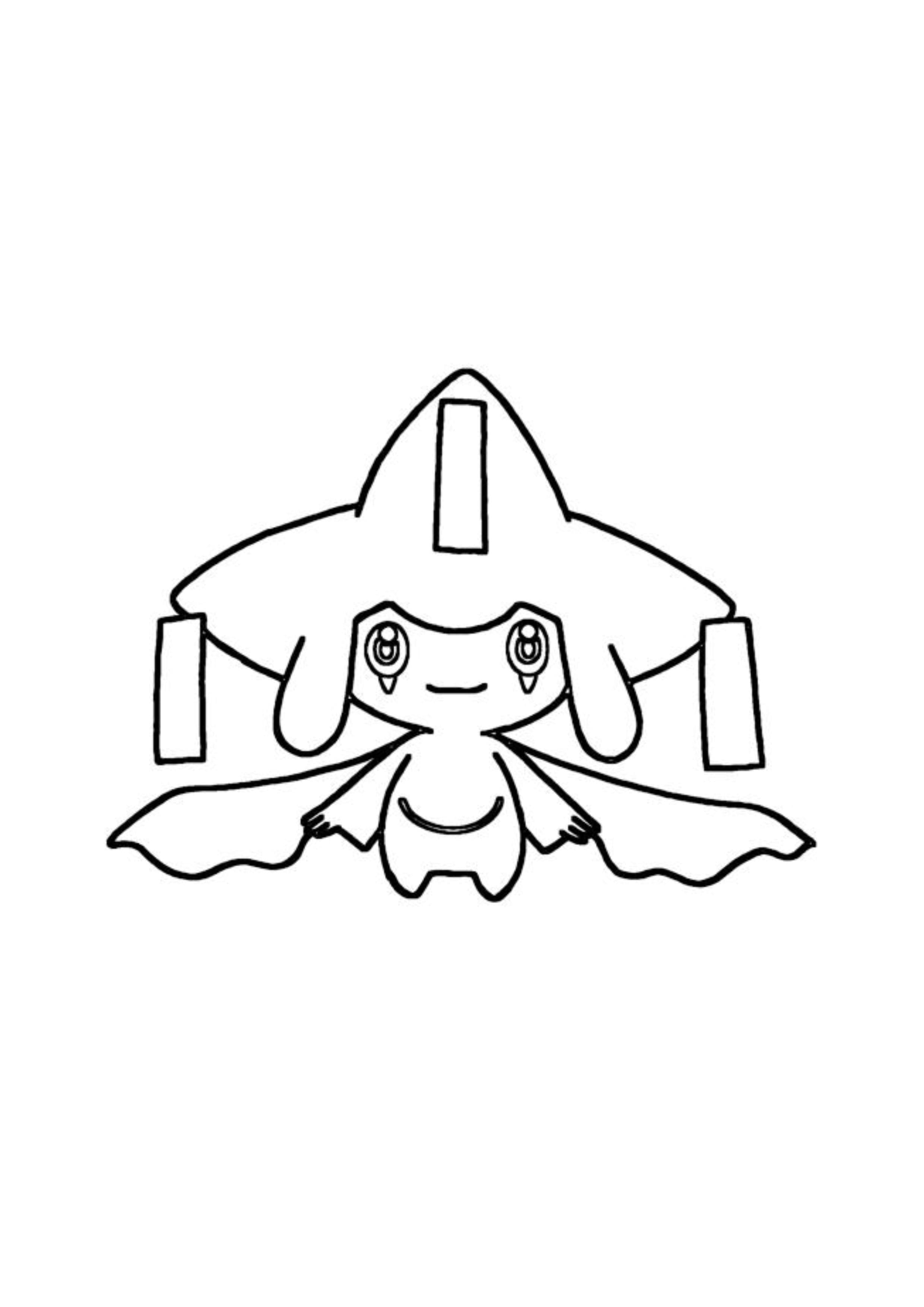Jirachi coloring page (A4) to print
