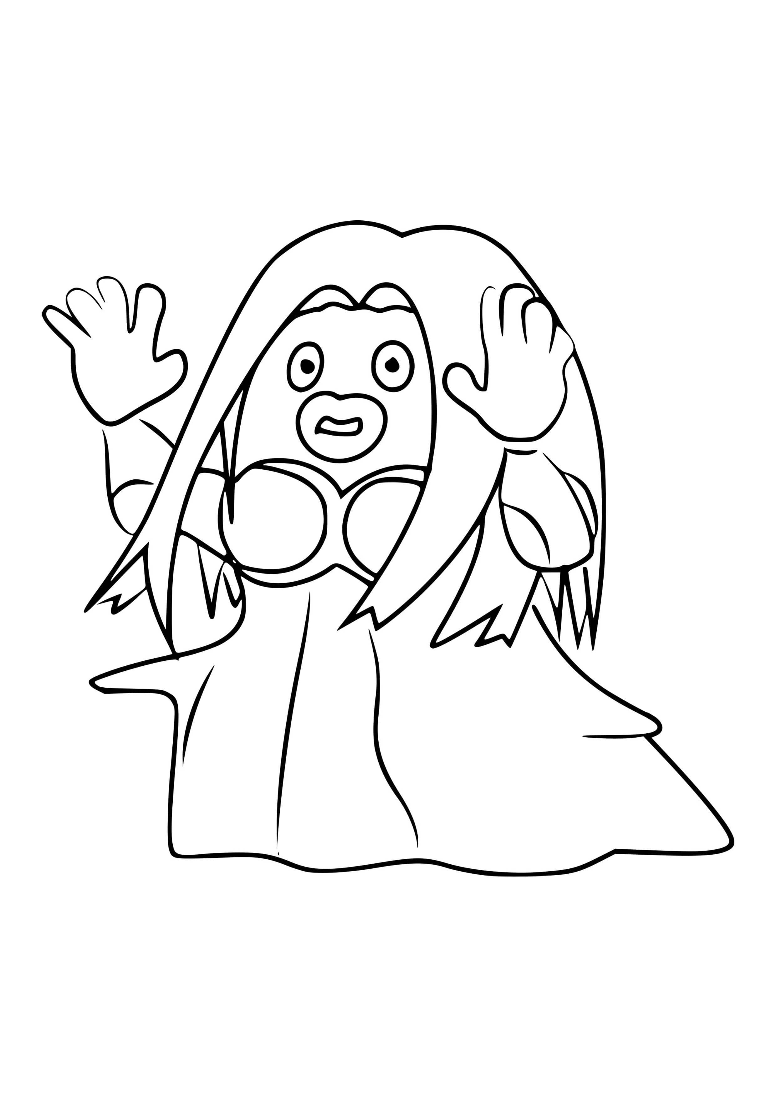 Jynx coloring page (A4) to print