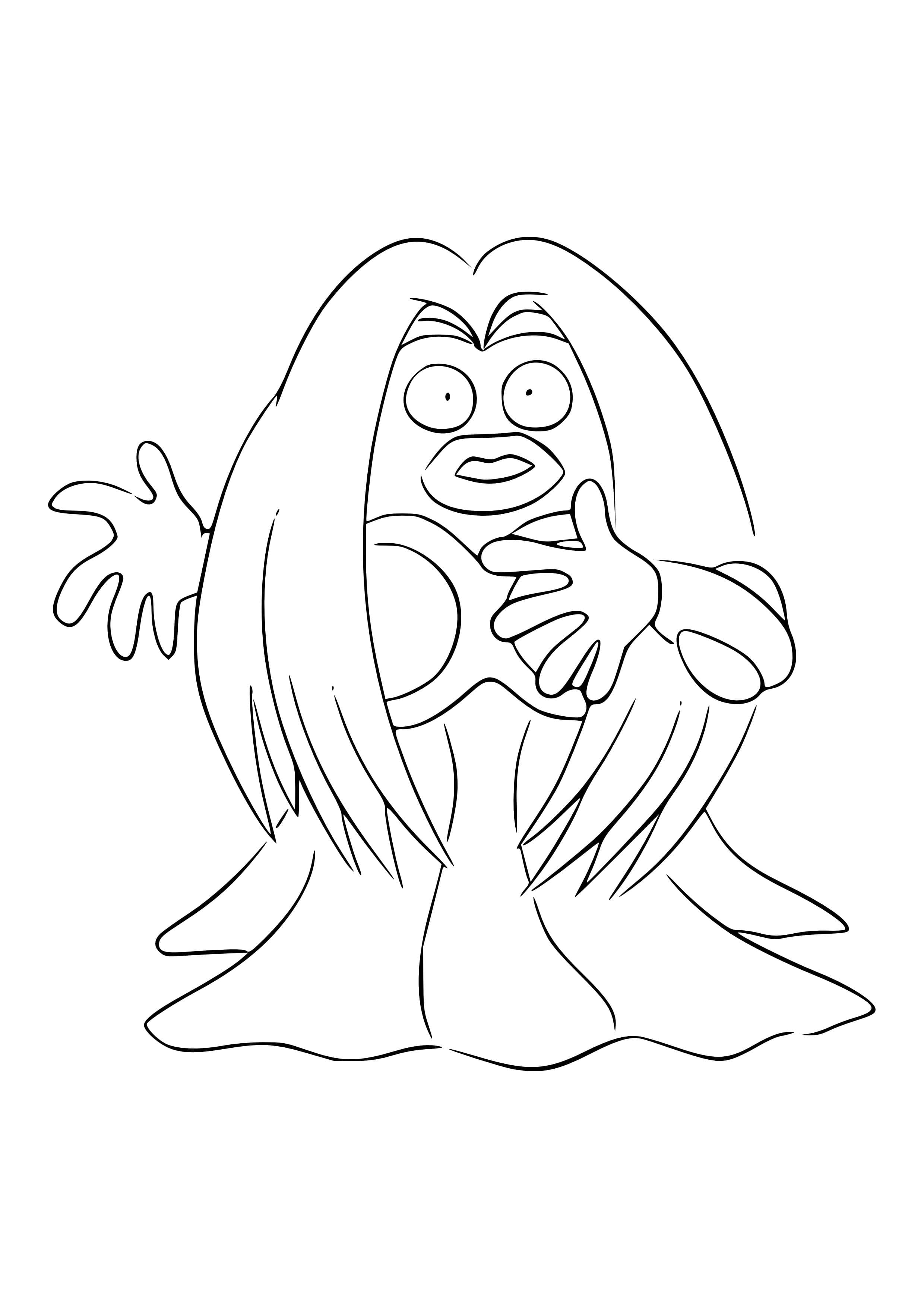 Jynx coloring page (A4) to print
