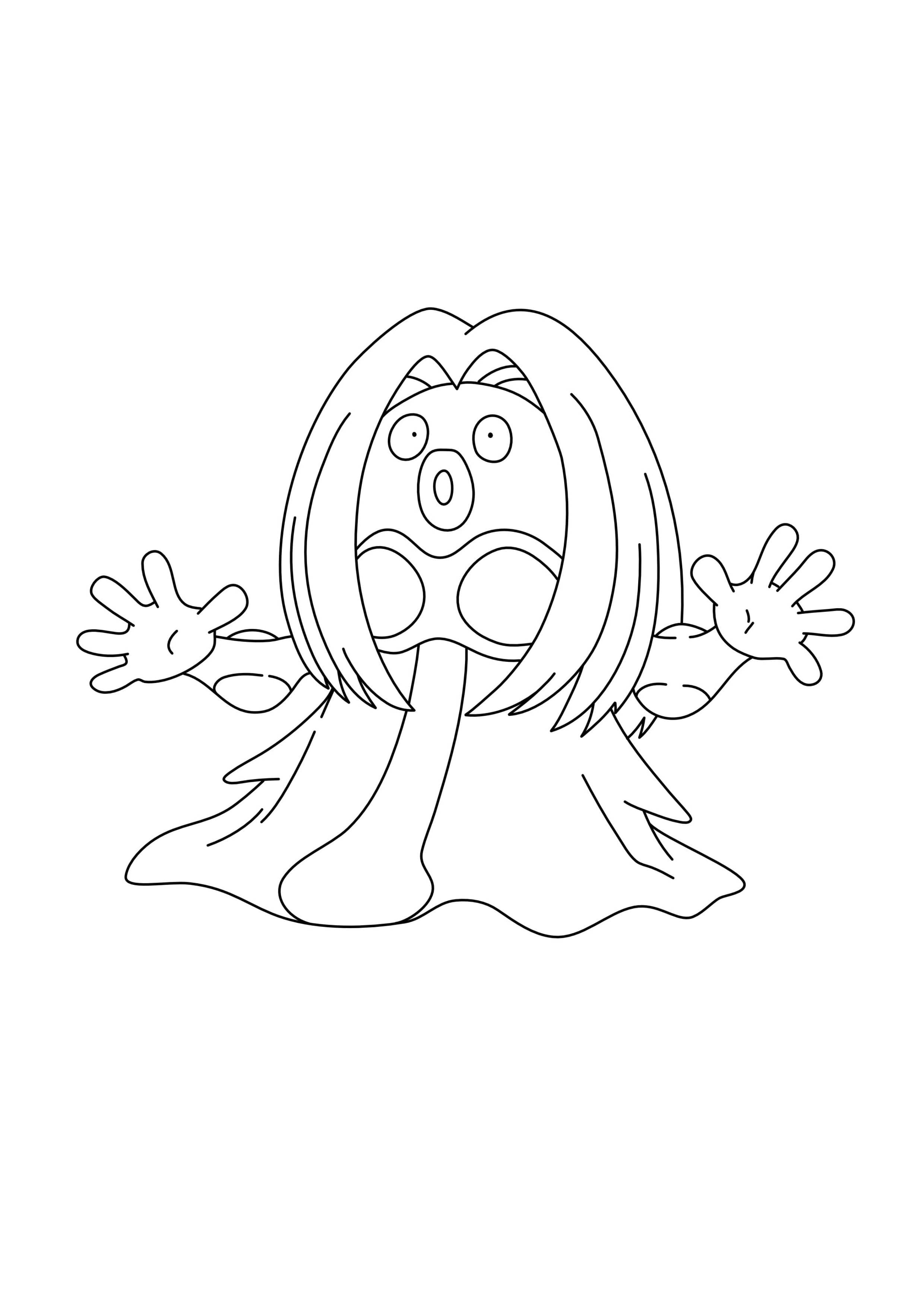 Jynx coloring page (A4) to print