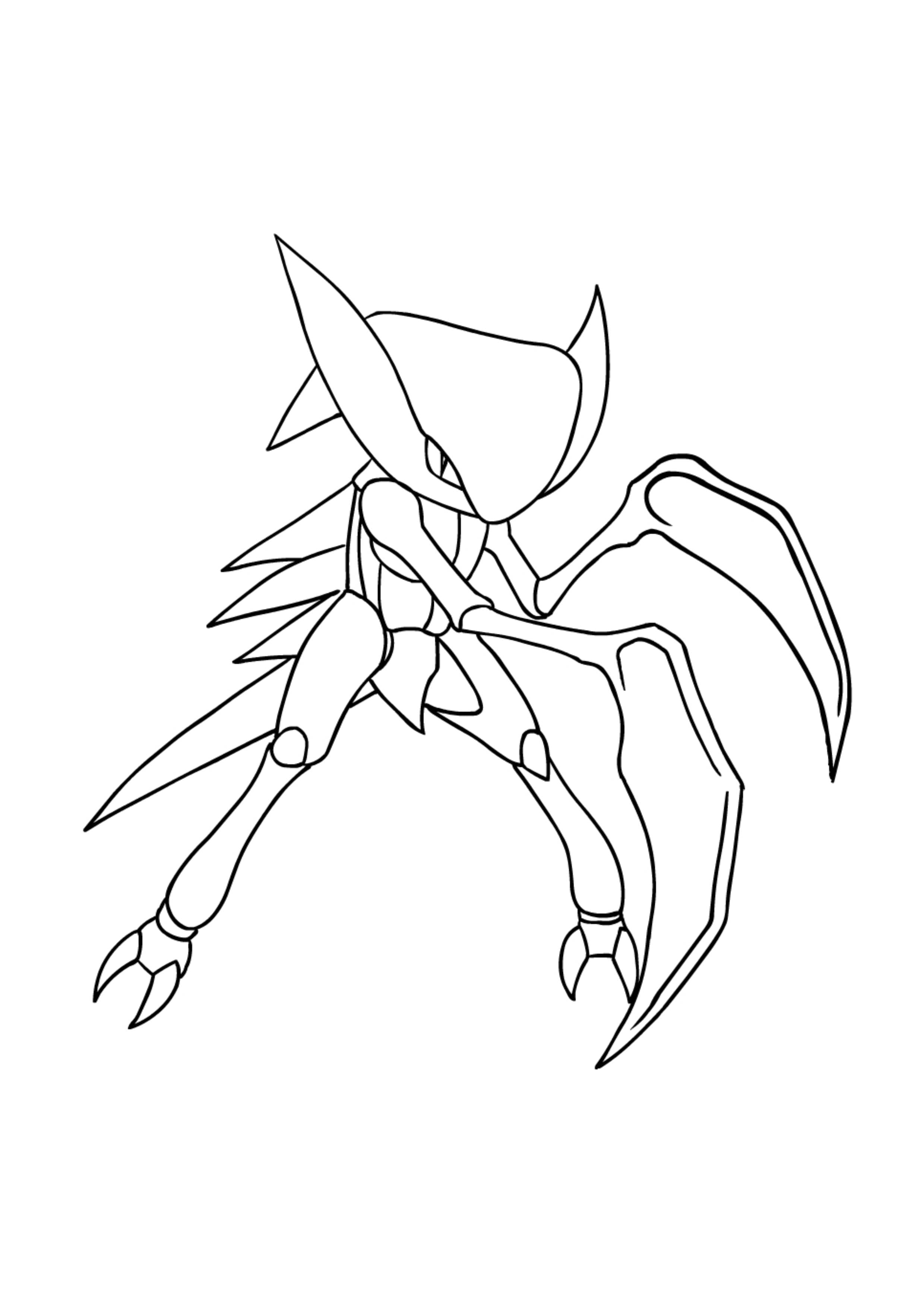 Kabutops coloring page (A4) to print