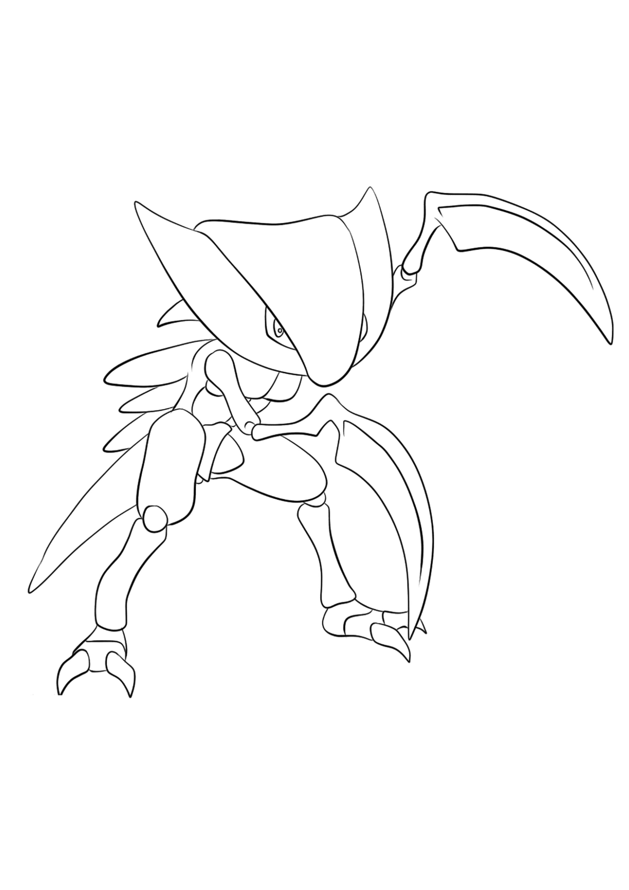 Kabutops coloring page (A4) to print