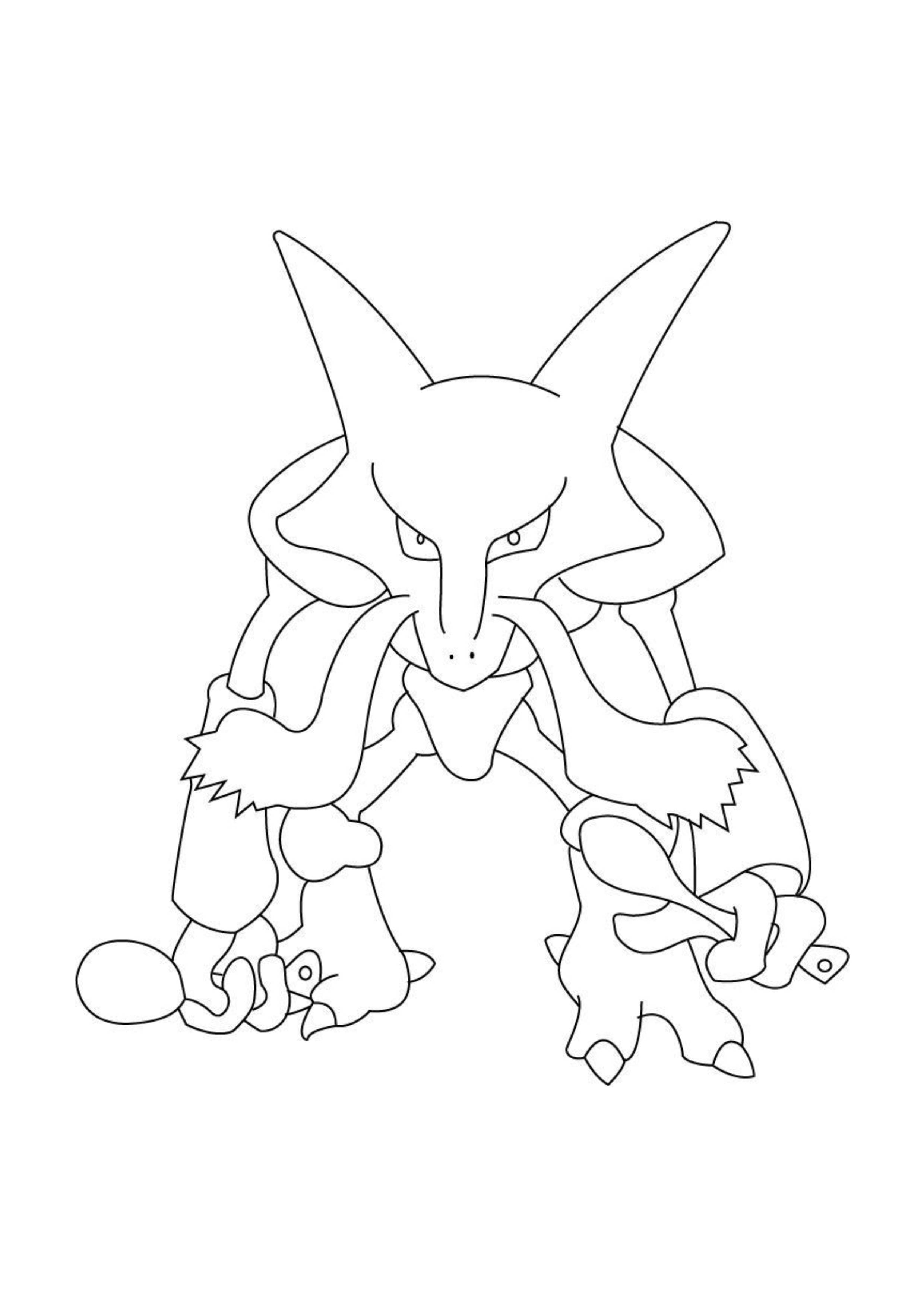 Kadabra coloring page (A4) to print