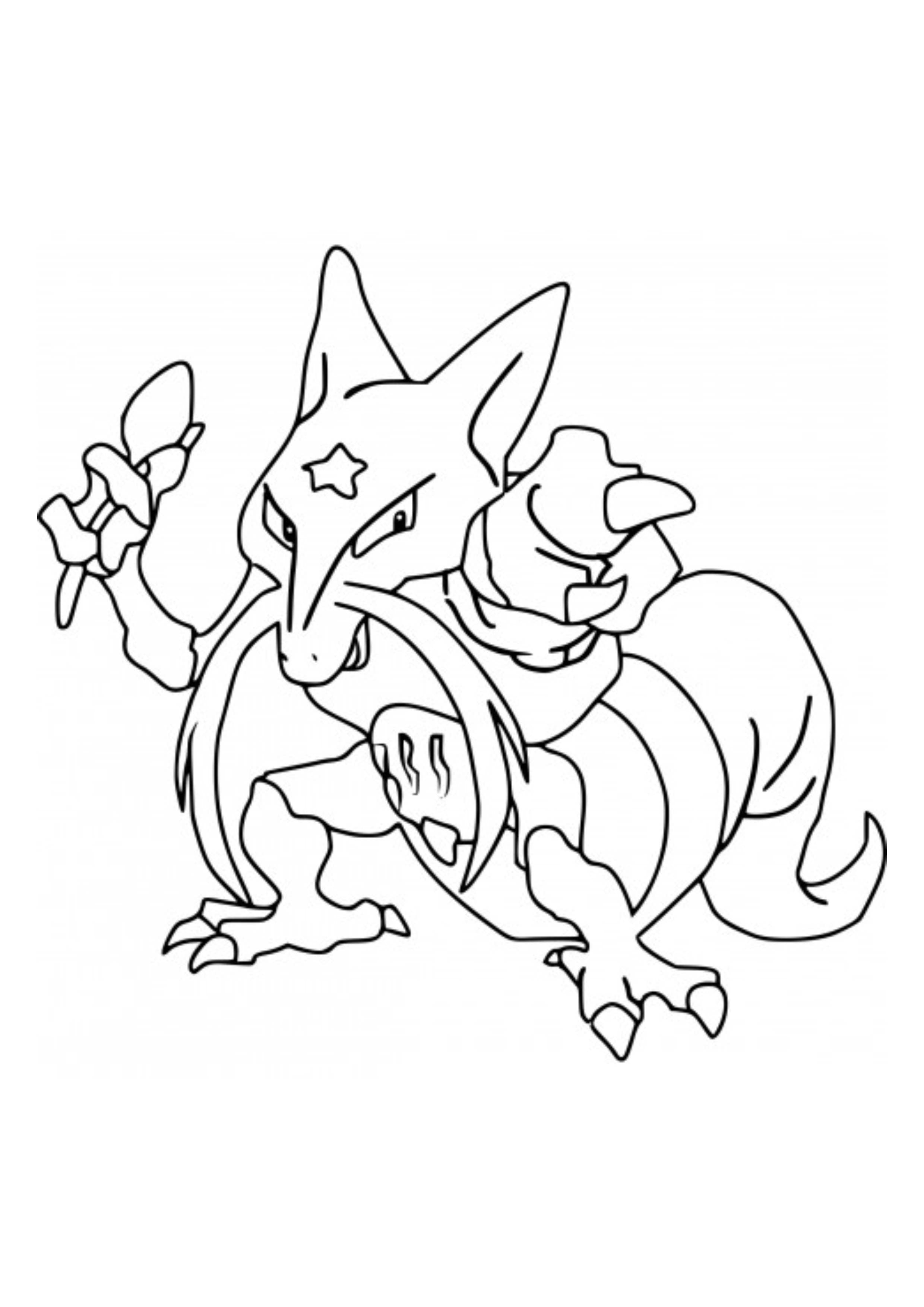 Kadabra coloring page (A4) to print