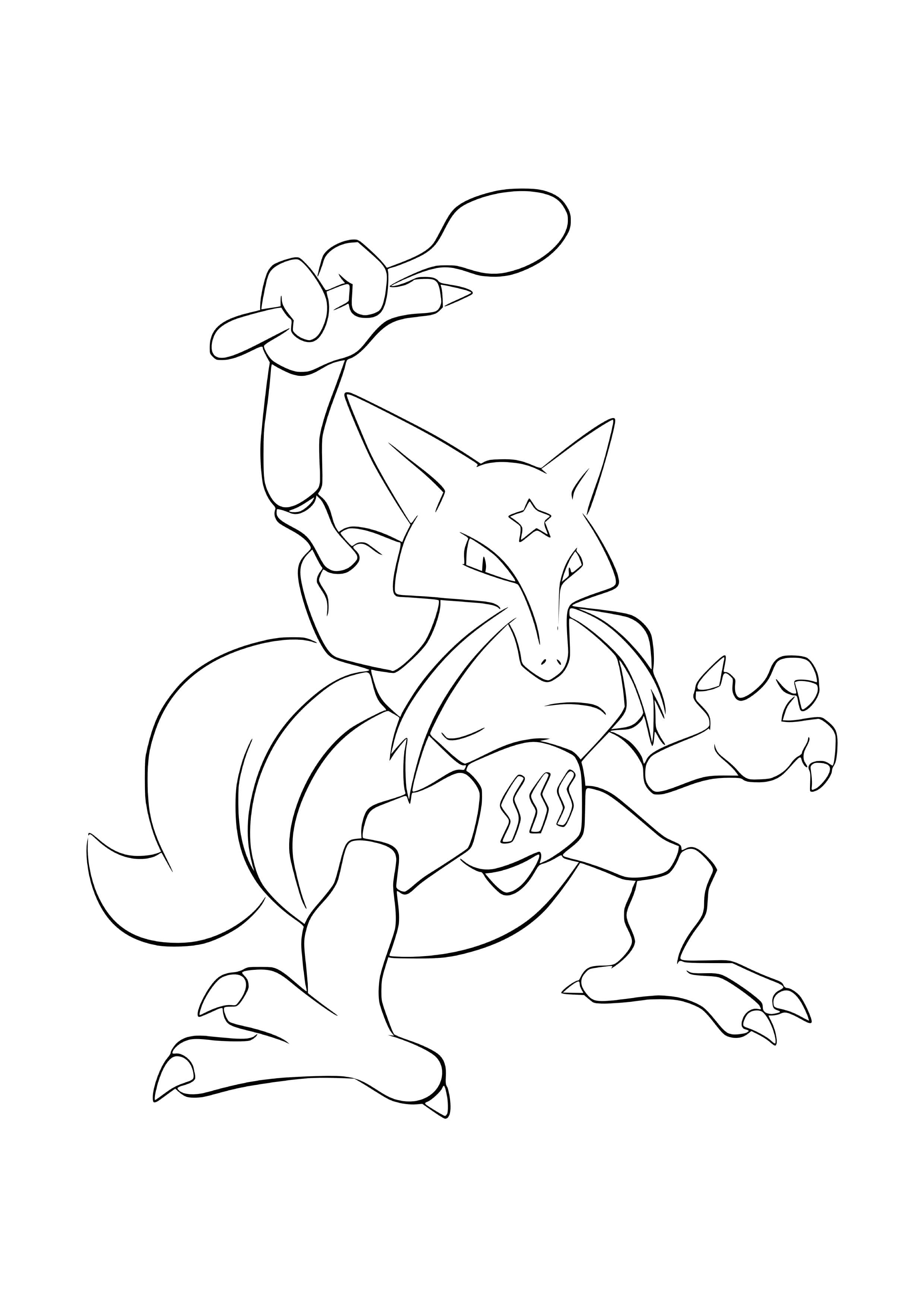 Kadabra coloring page (A4) to print