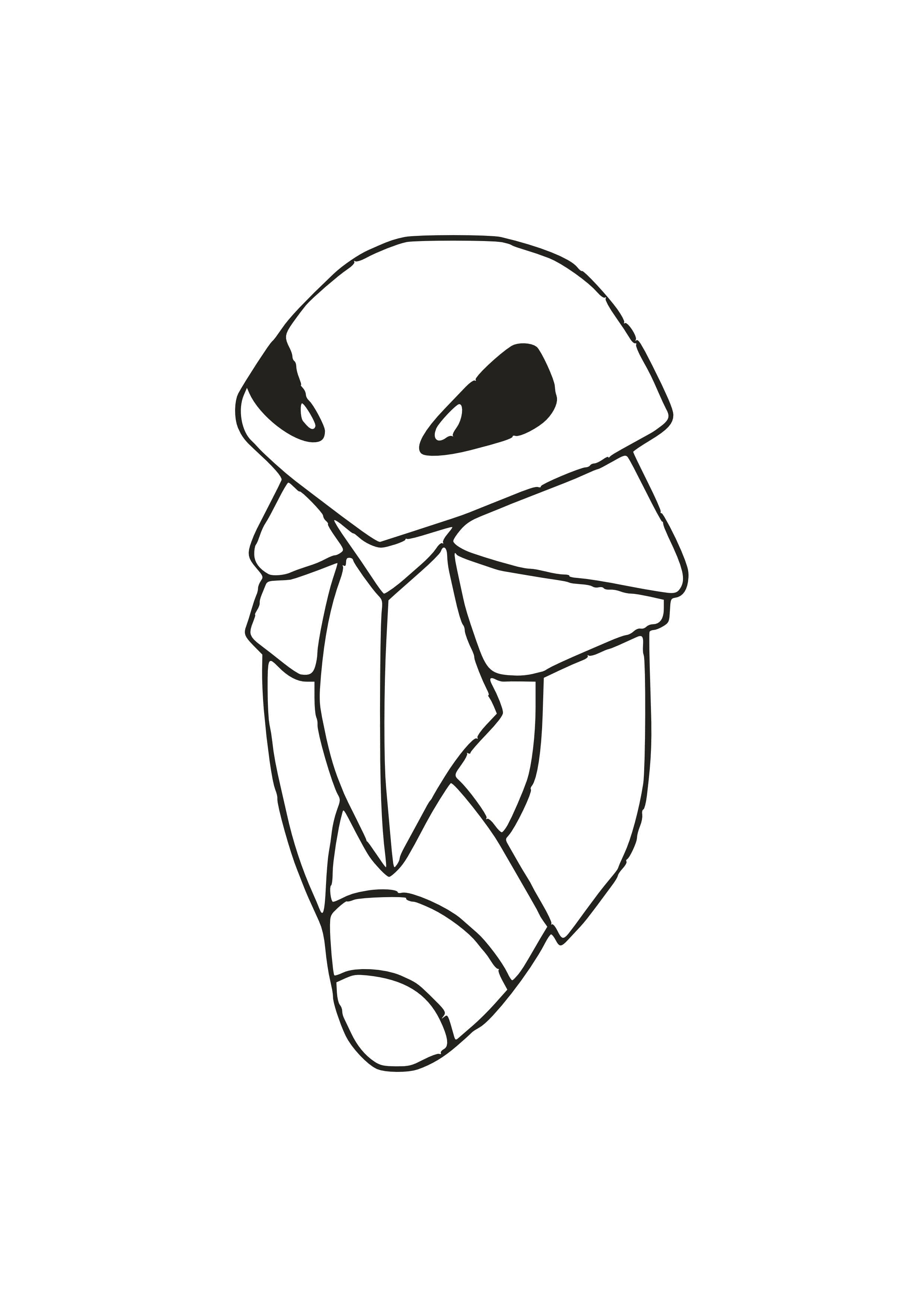 Kakuna coloring page (A4) to print