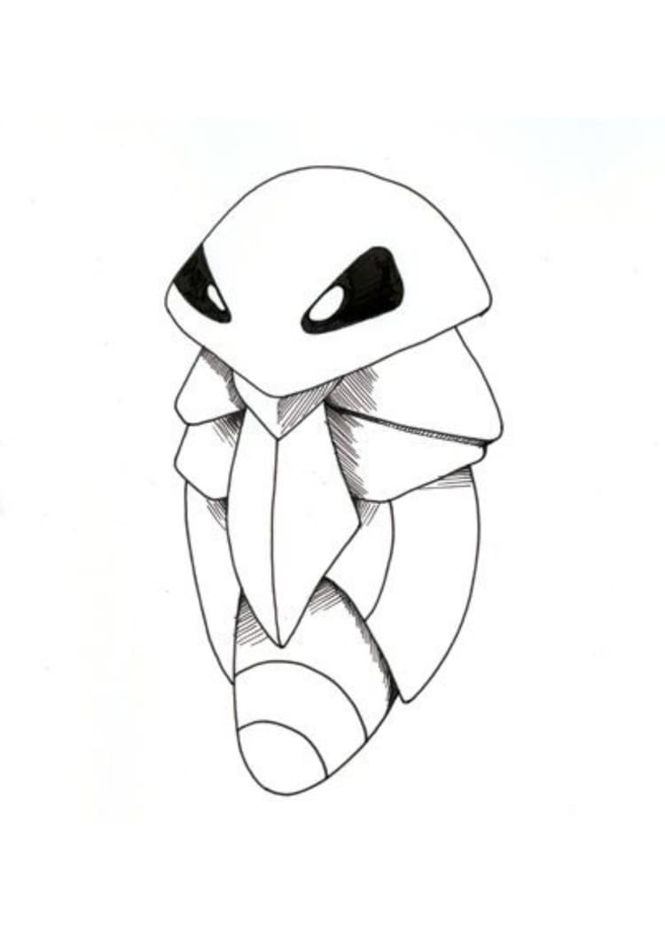 Kakuna coloring page (A4) to print