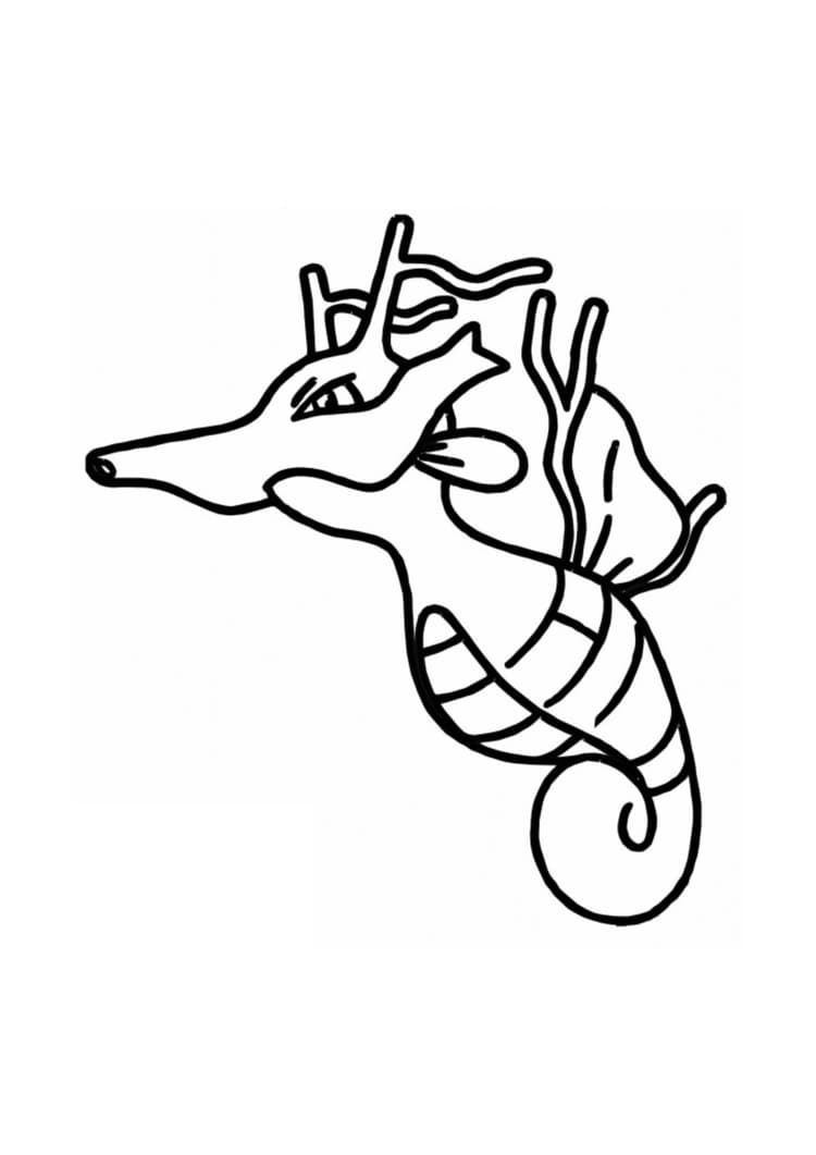 Kingdra coloring page (A4) to print