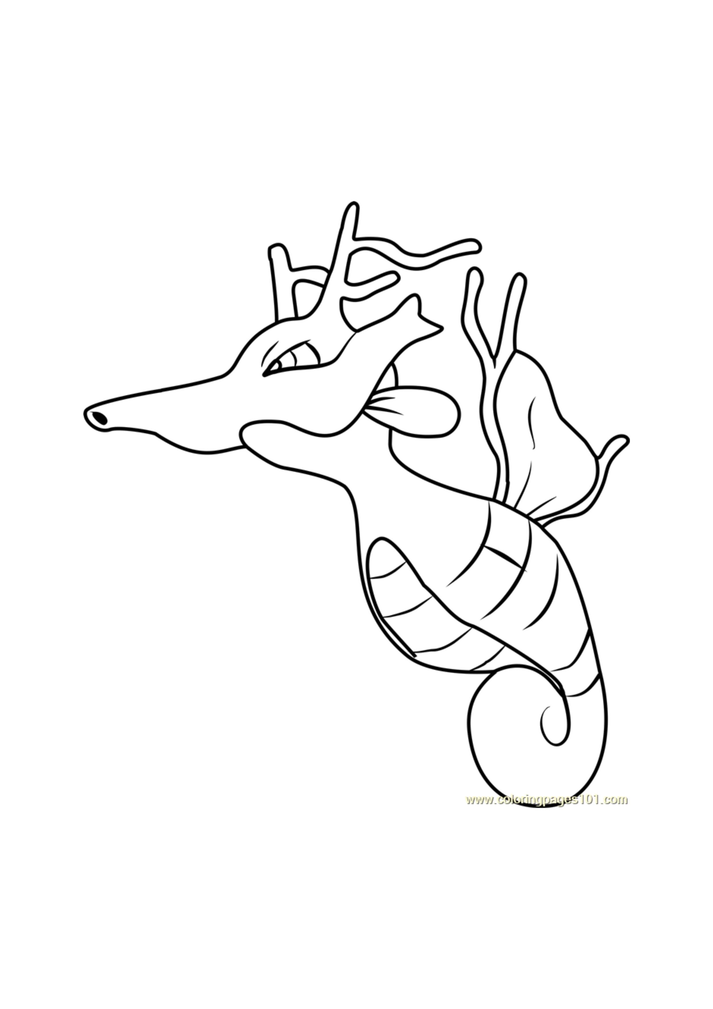 Kingdra coloring page (A4) to print