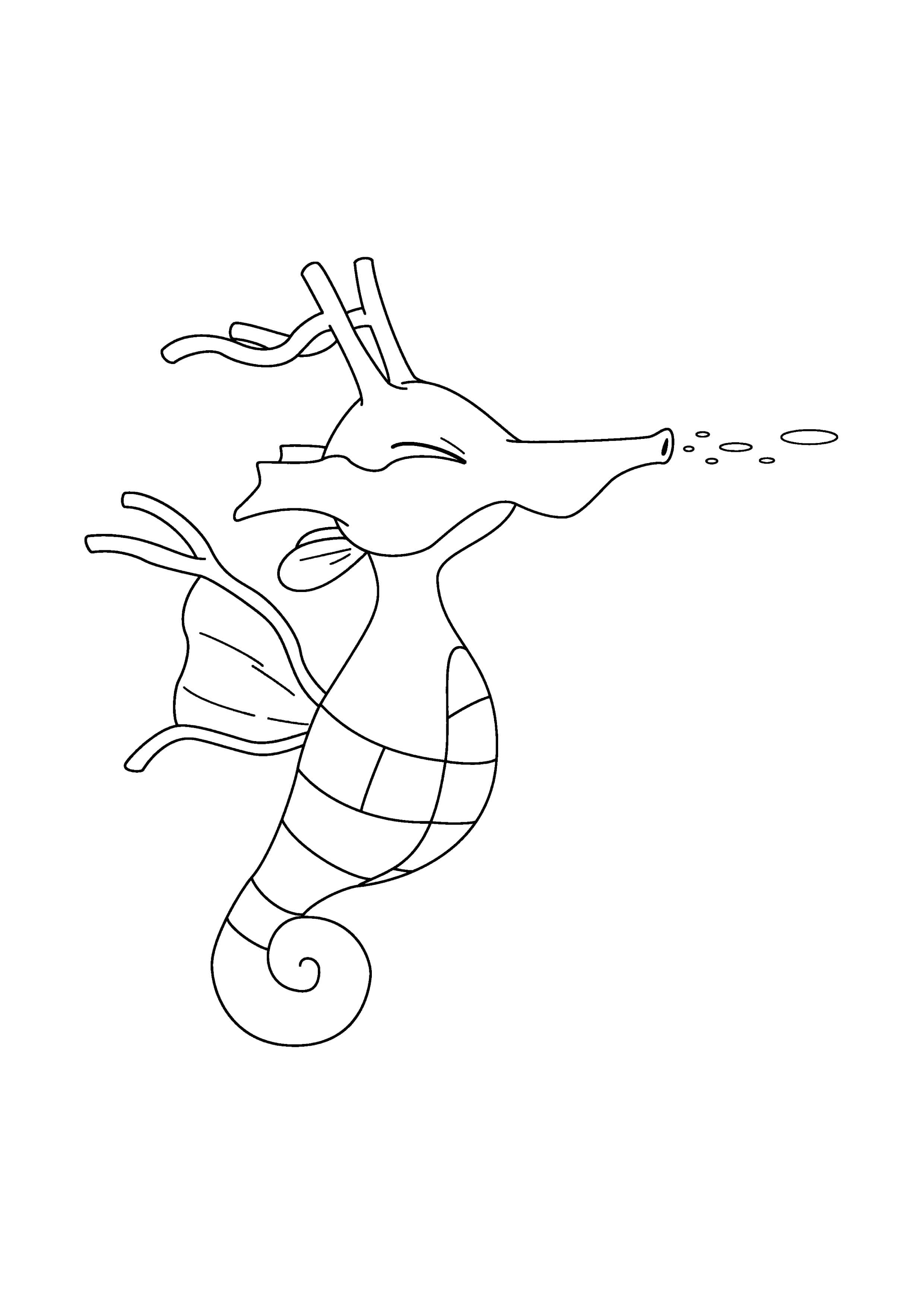Kingdra coloring page (A4) to print