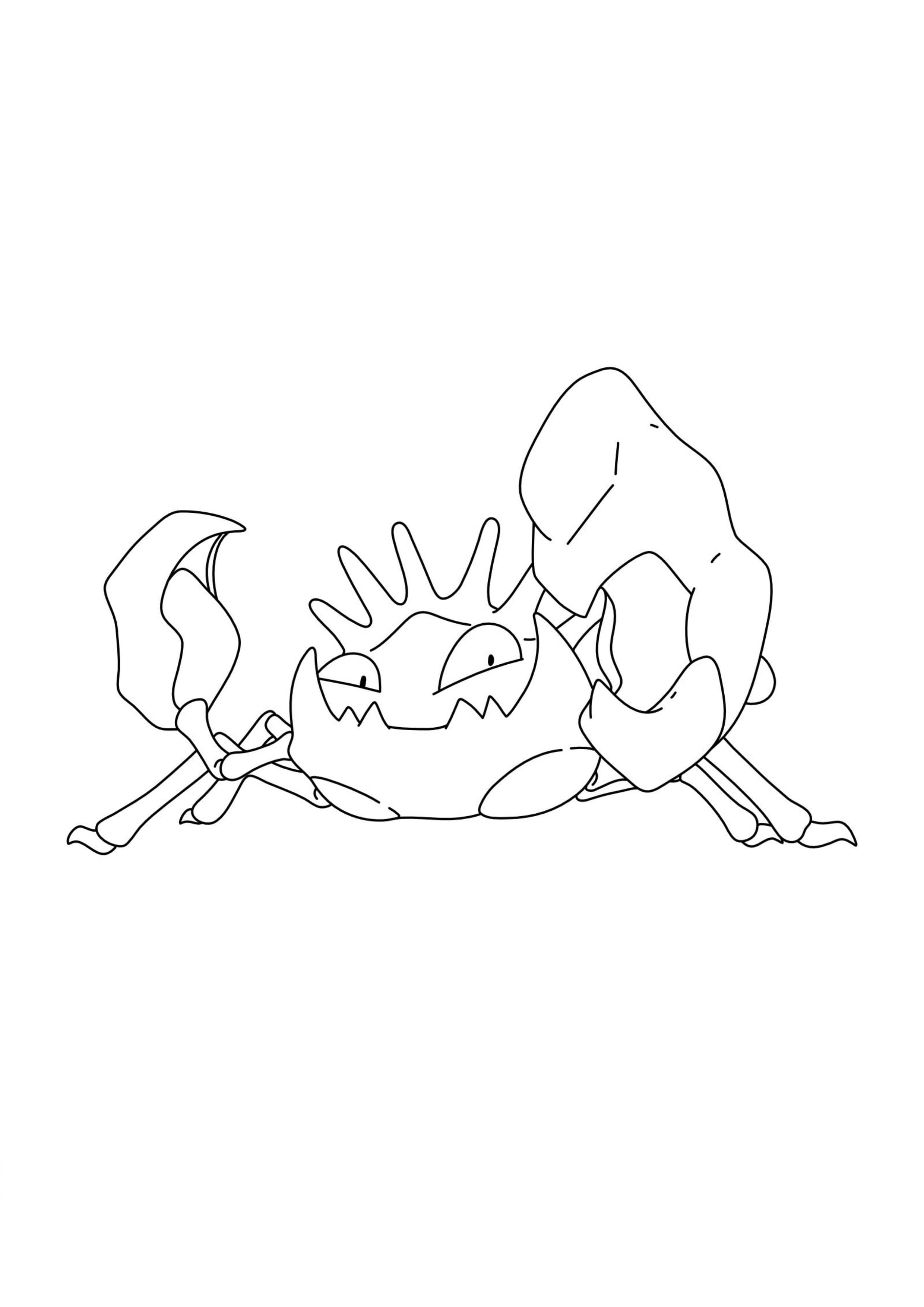 Kingler coloring page (A4) to print