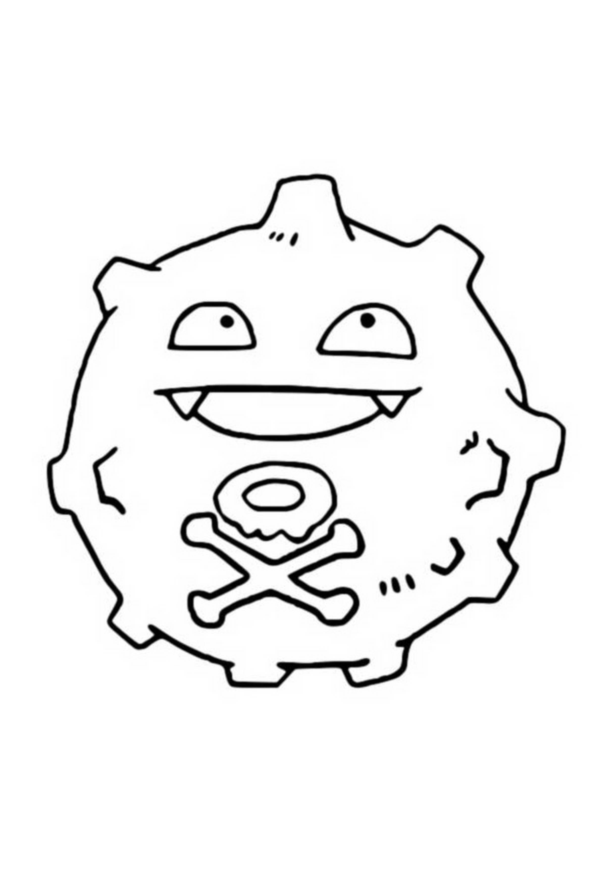Koffing coloring page (A4) to print