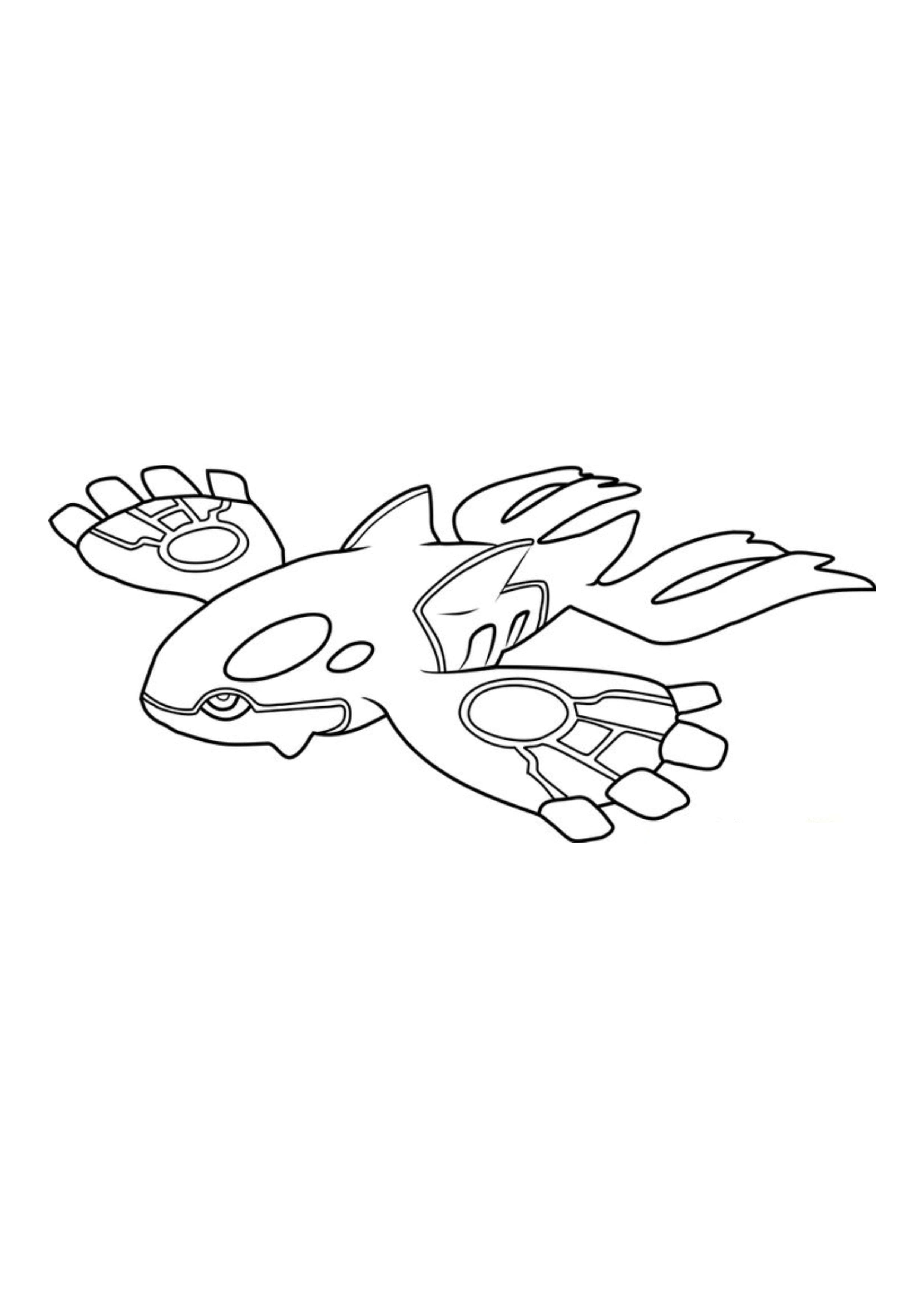 Kyogre coloring page (A4) to print