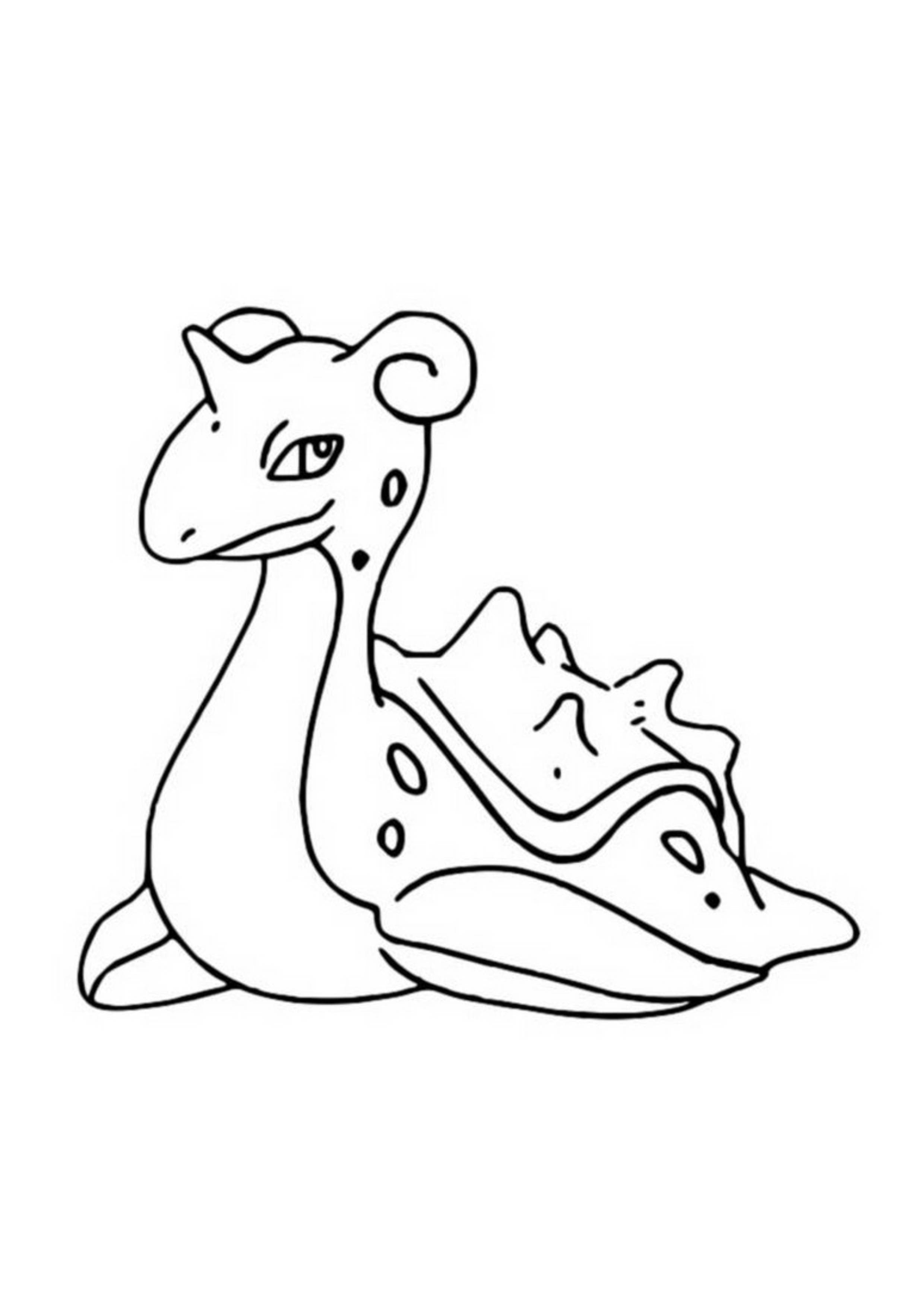 Lapras coloring page (A4) to print