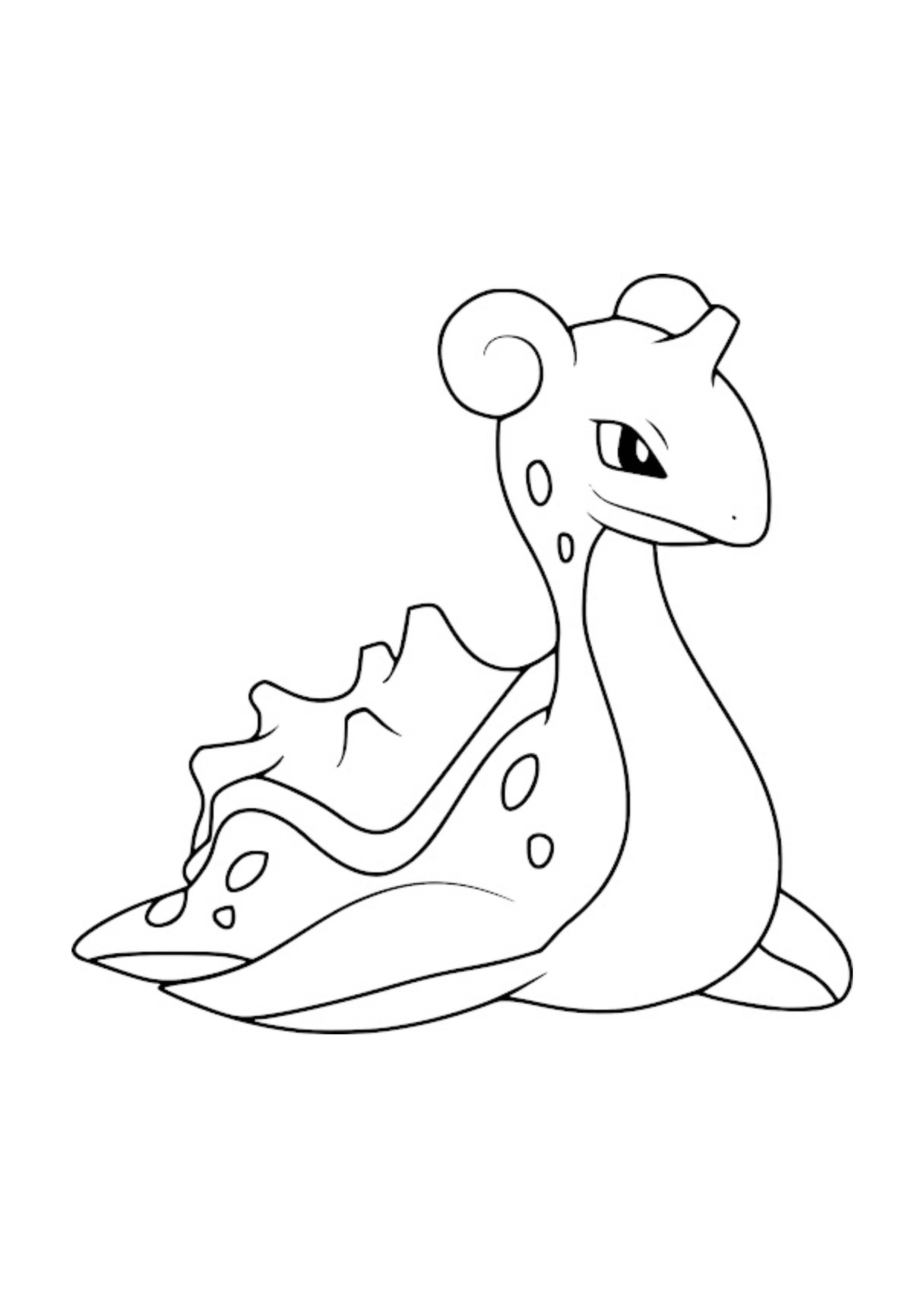 Lapras coloring page (A4) to print