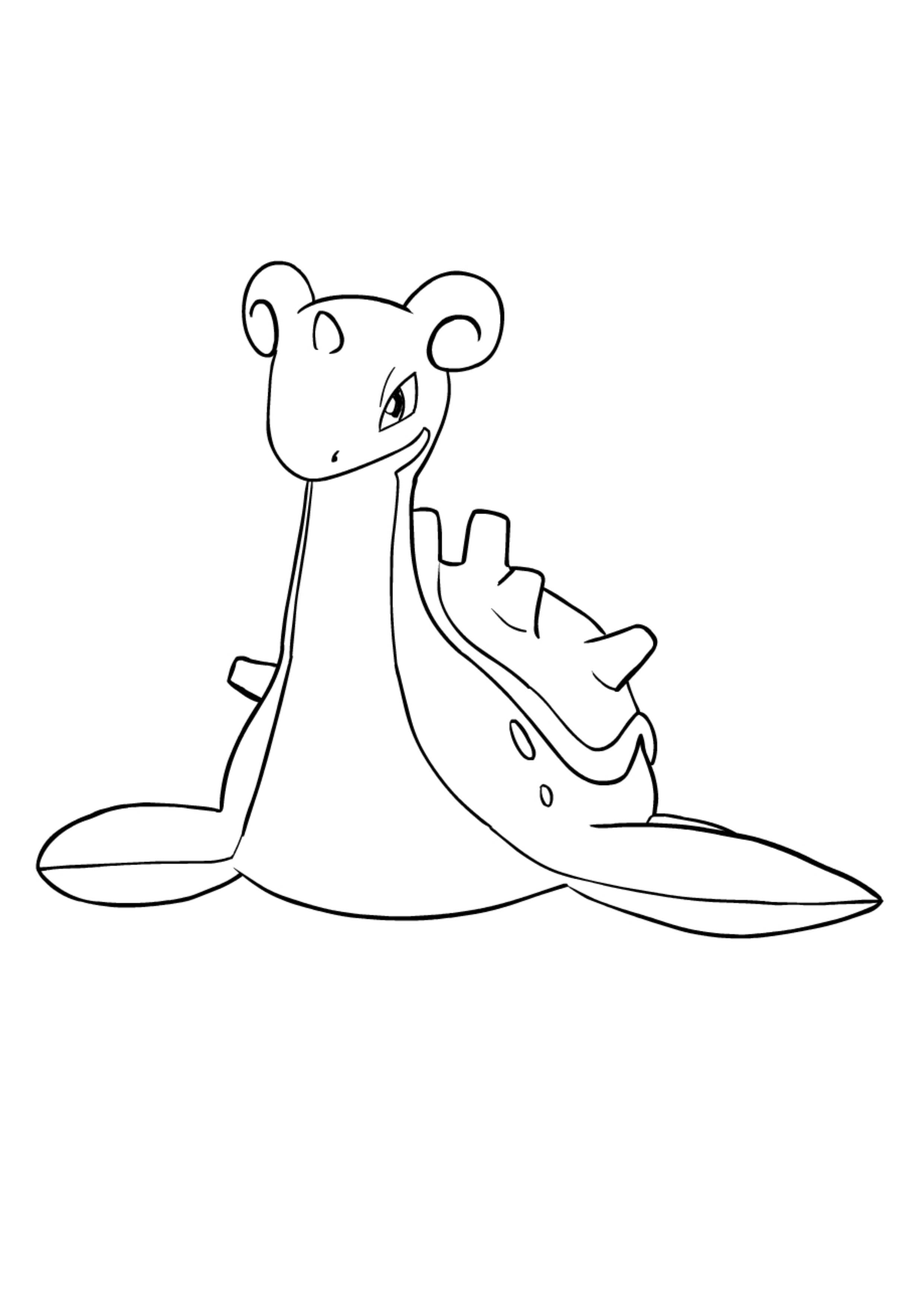 Lapras coloring page (A4) to print