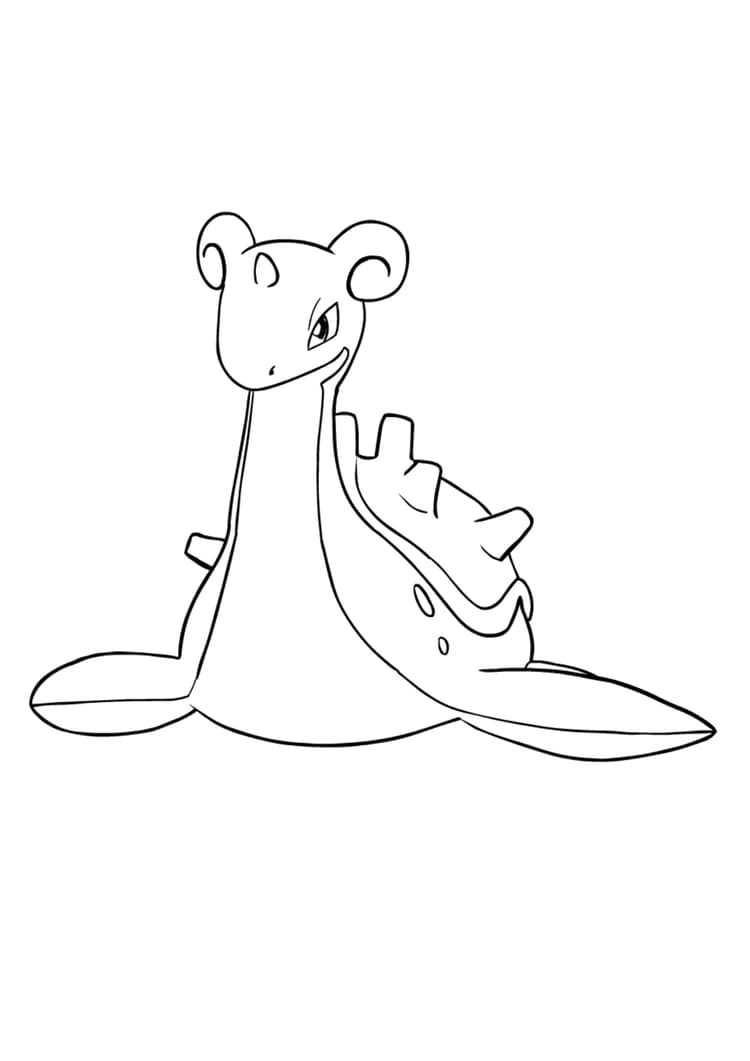 Lapras coloring page (A4) to print