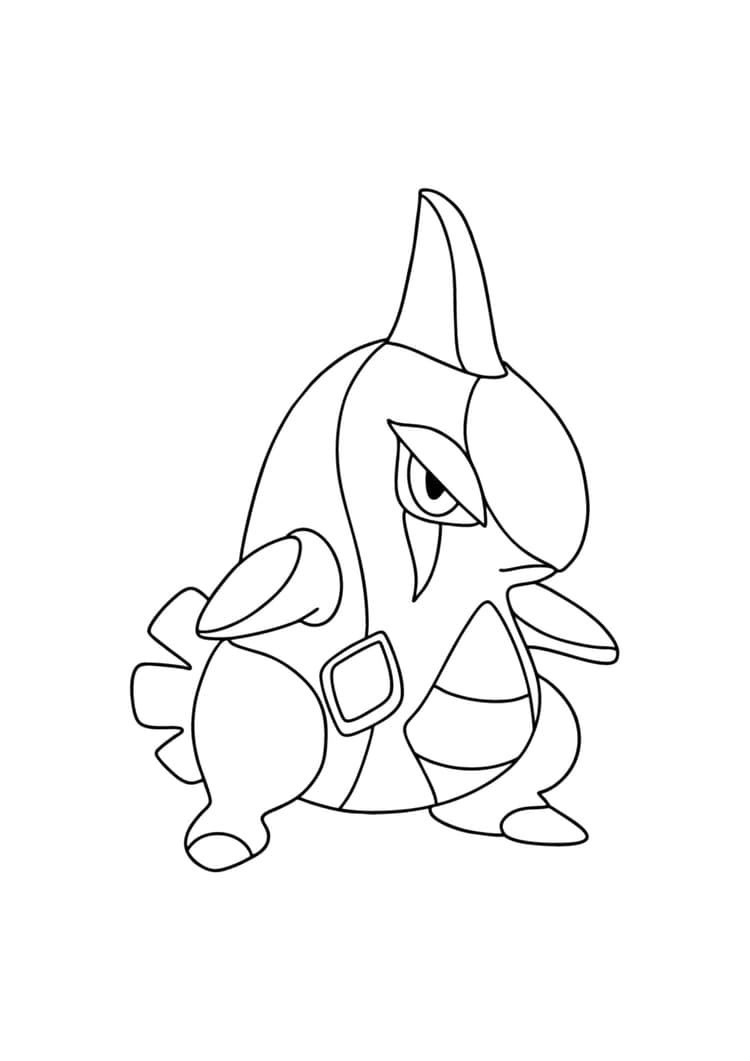 Larvitar coloring page (A4) to print