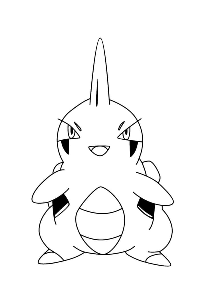 Larvitar coloring page (A4) to print