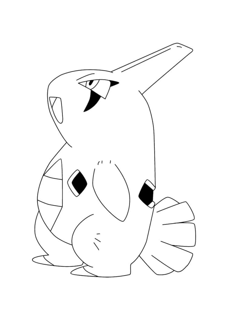 Larvitar coloring page (A4) to print