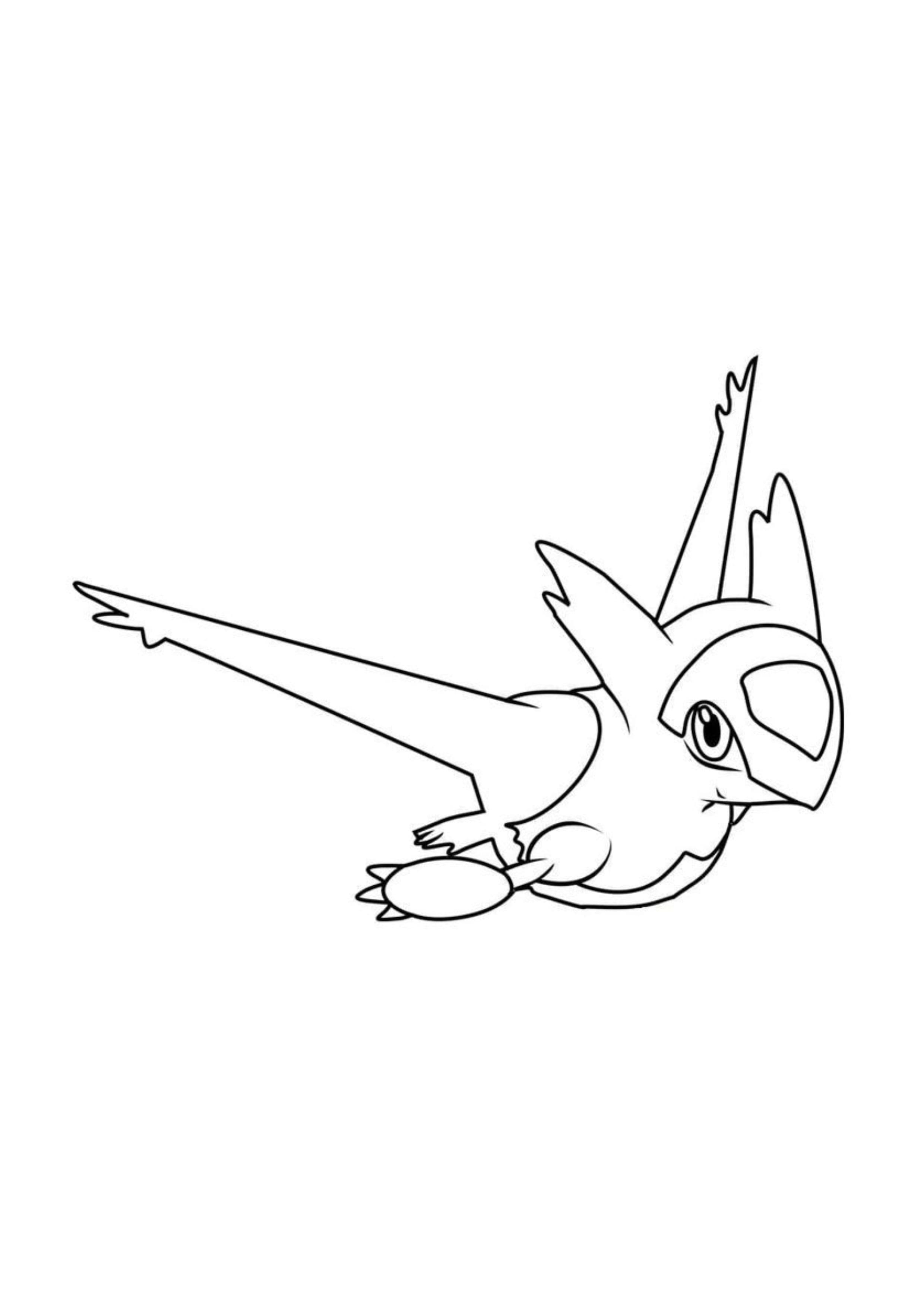Latias coloring page (A4) to print