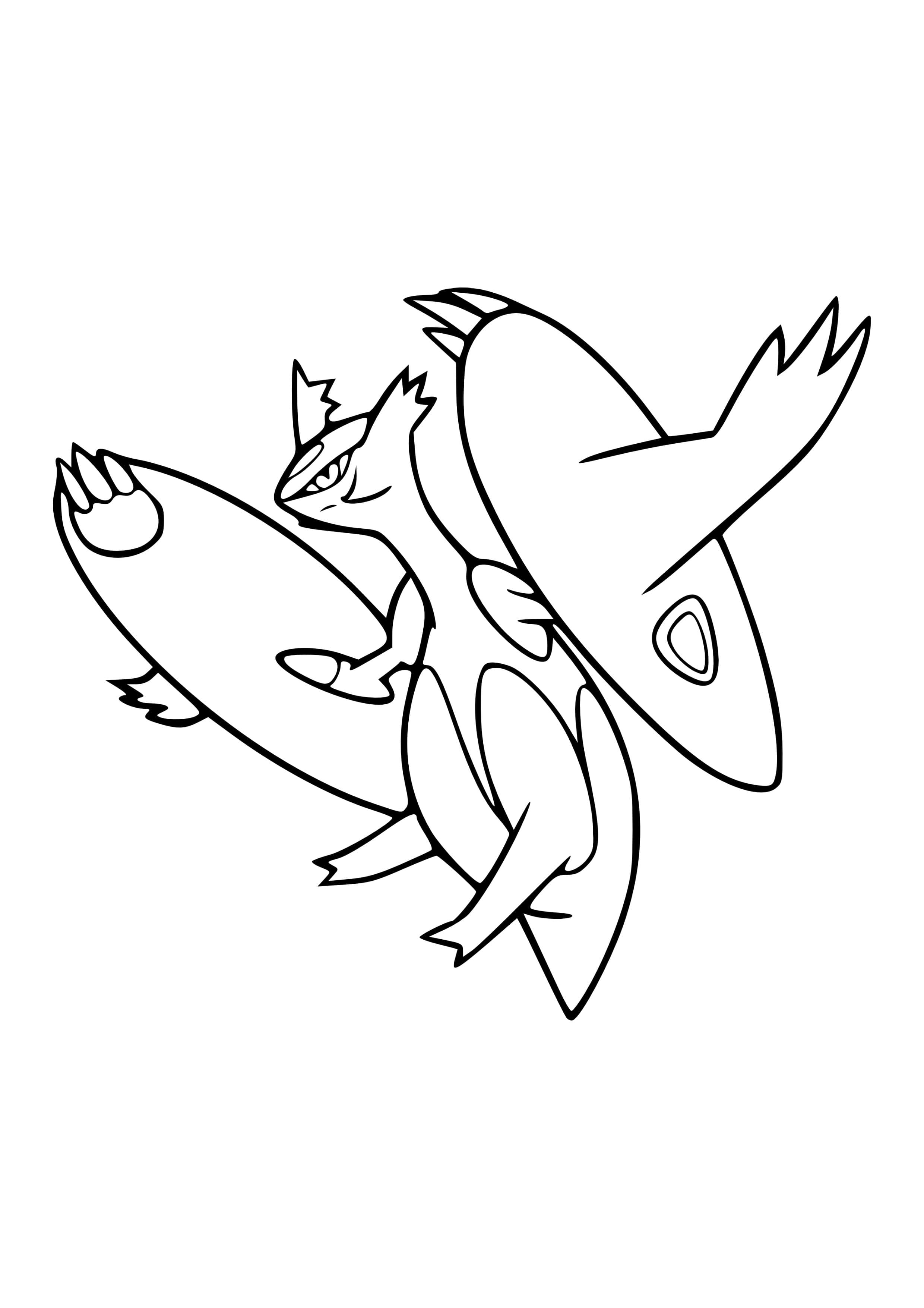 Latias coloring page (A4) to print