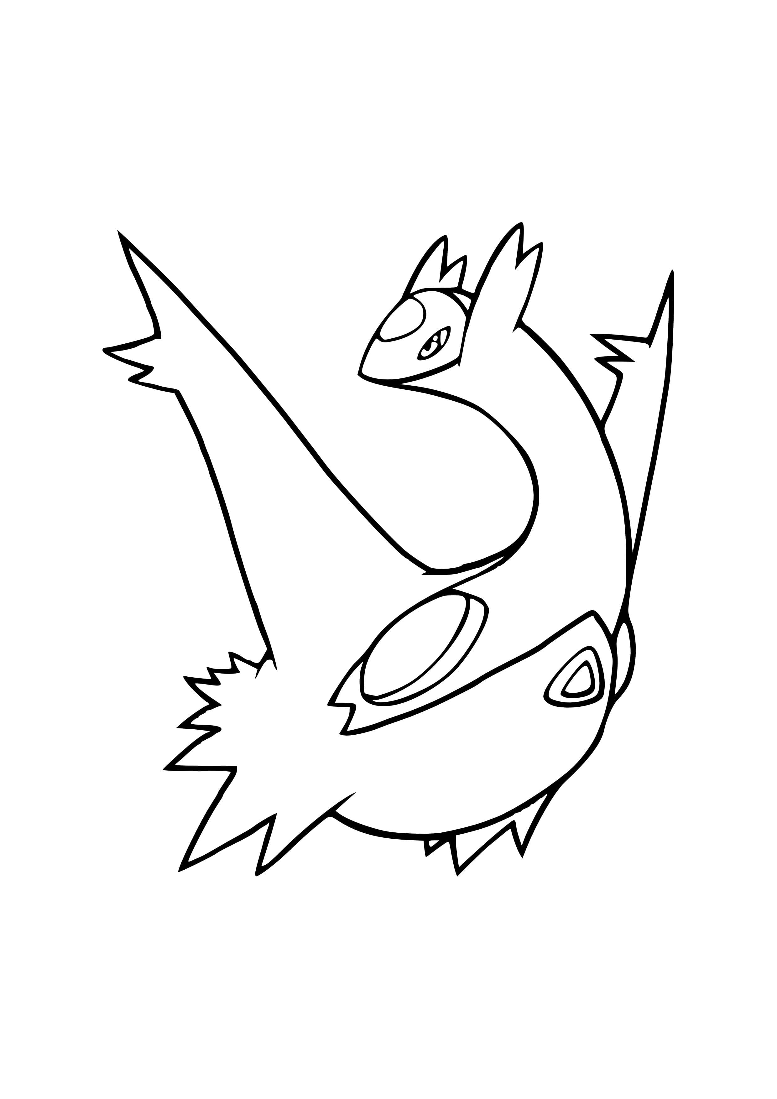 Latios coloring page (A4) to print