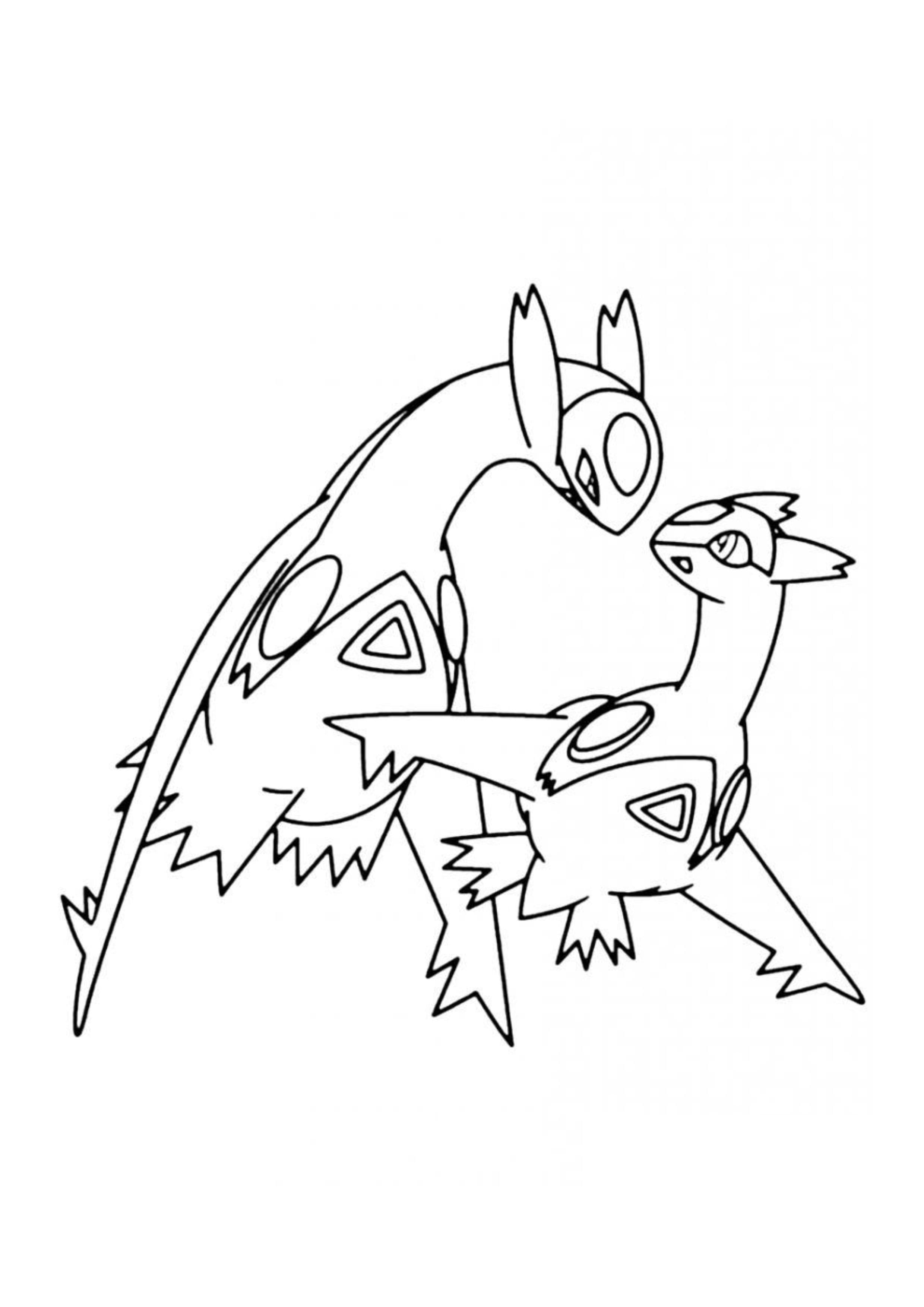 Latios coloring page (A4) to print