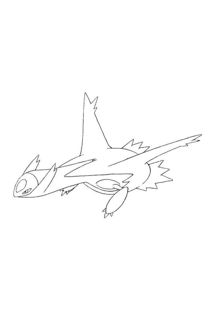 Latios coloring page (A4) to print