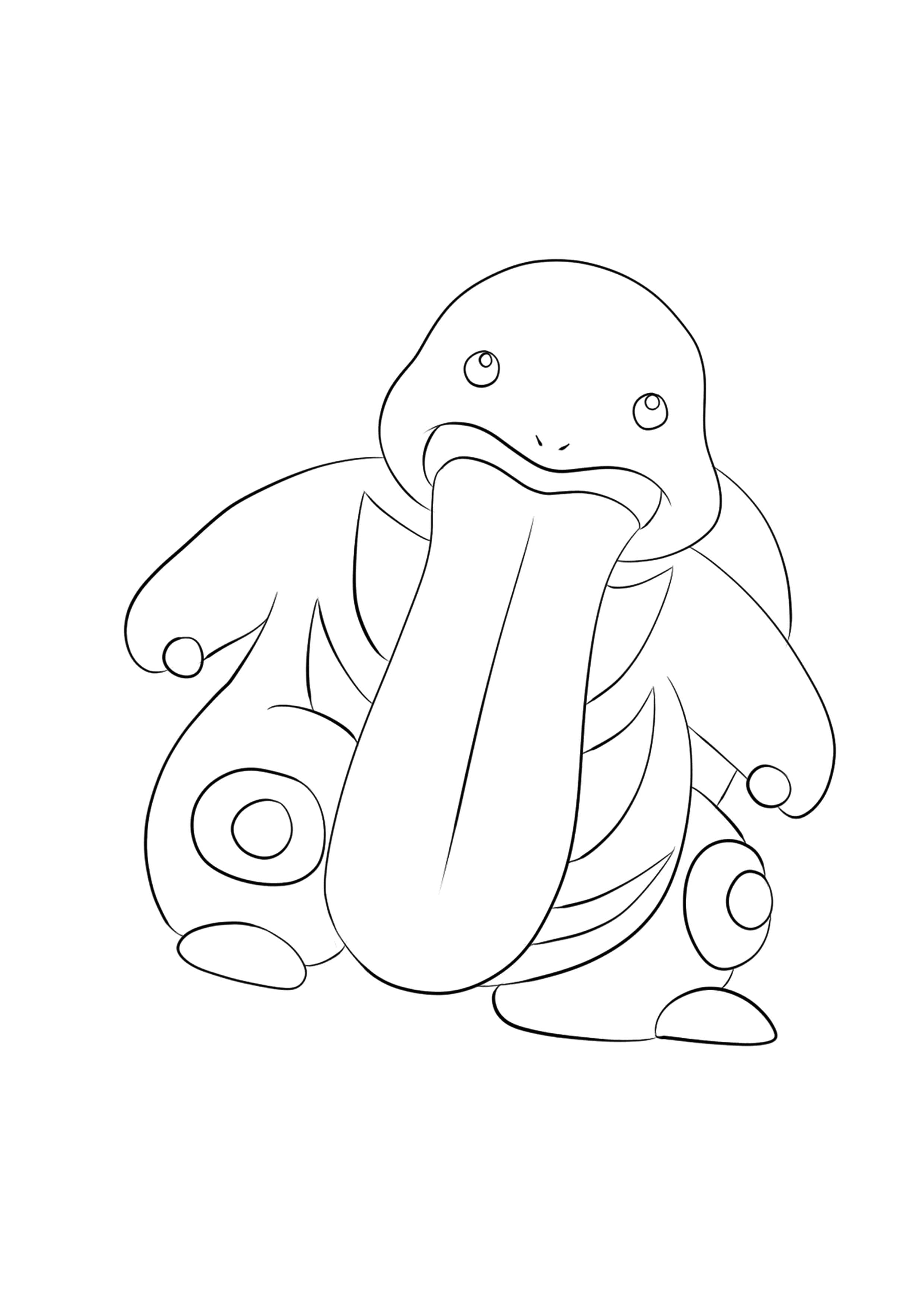 Lickitung coloring page (A4) to print