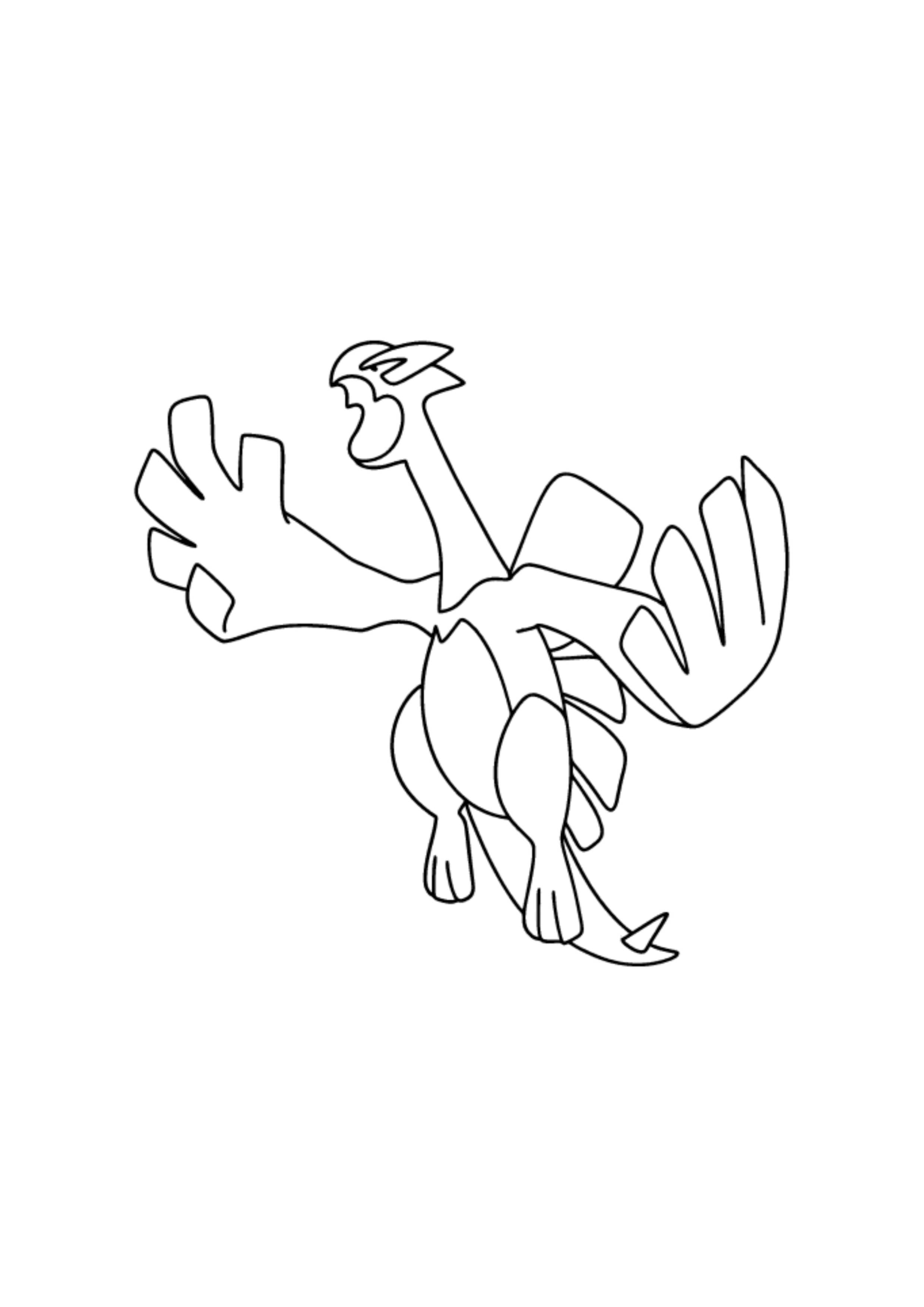 Lugia coloring page (A4) to print