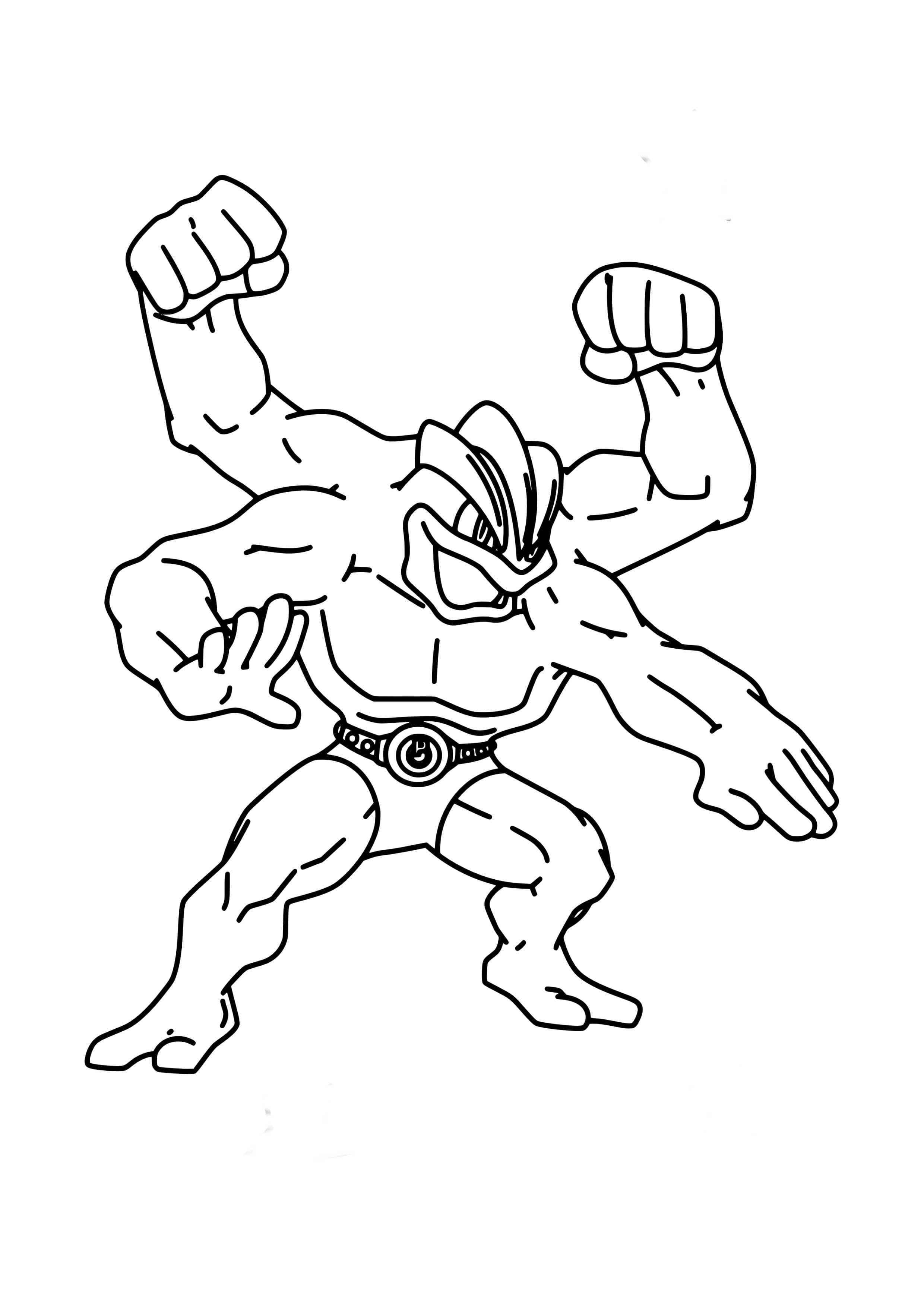 Machamp coloring page (A4) to print