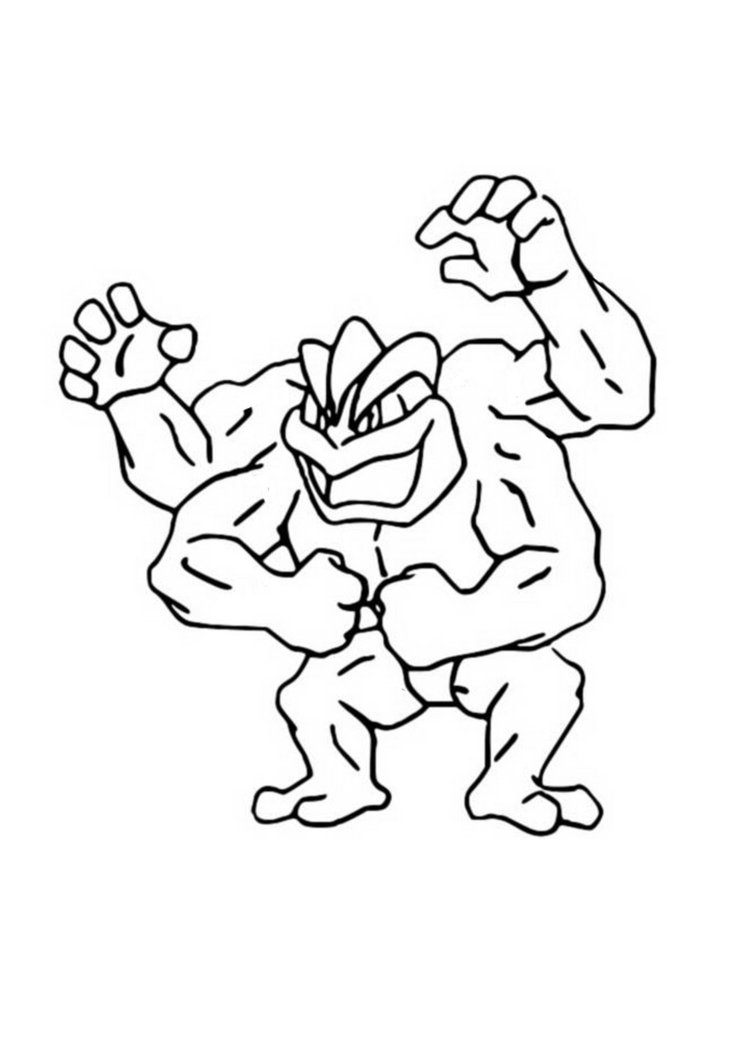 Machamp coloring page (A4) to print