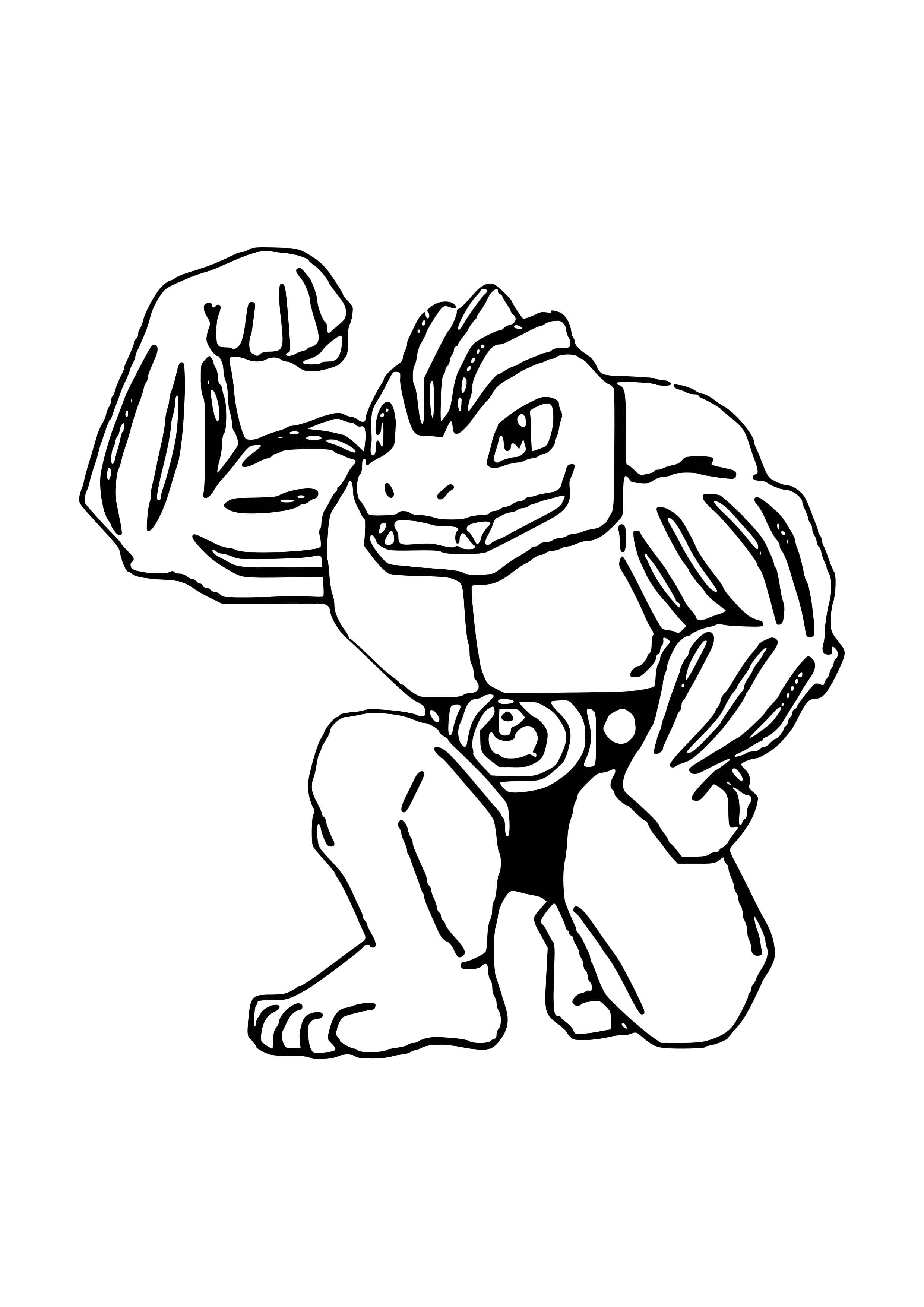 Machoke coloring page (A4) to print
