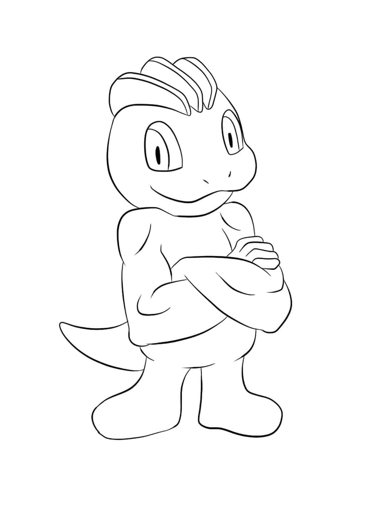 Machop coloring page (A4) to print