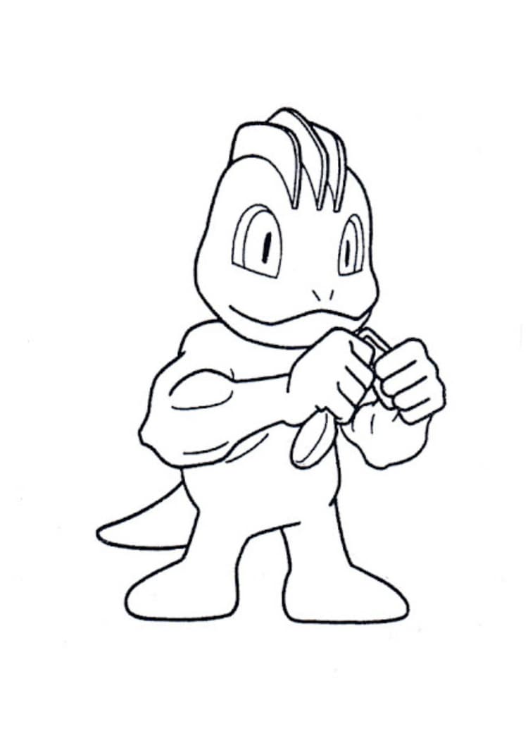 Machop coloring page (A4) to print