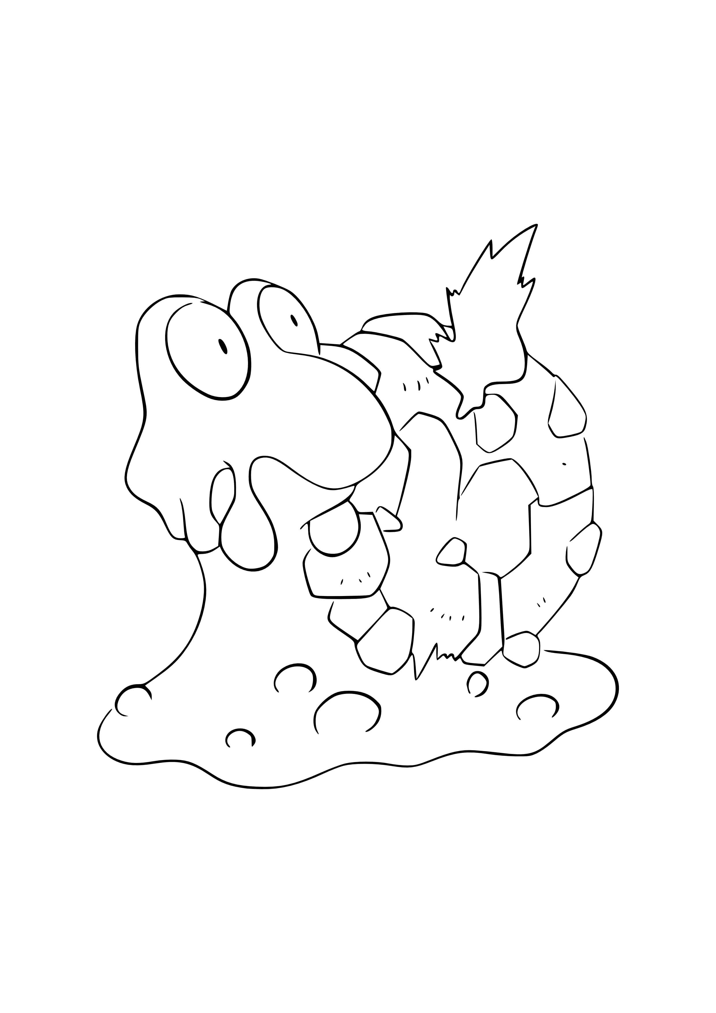 Magcargo coloring page (A4) to print