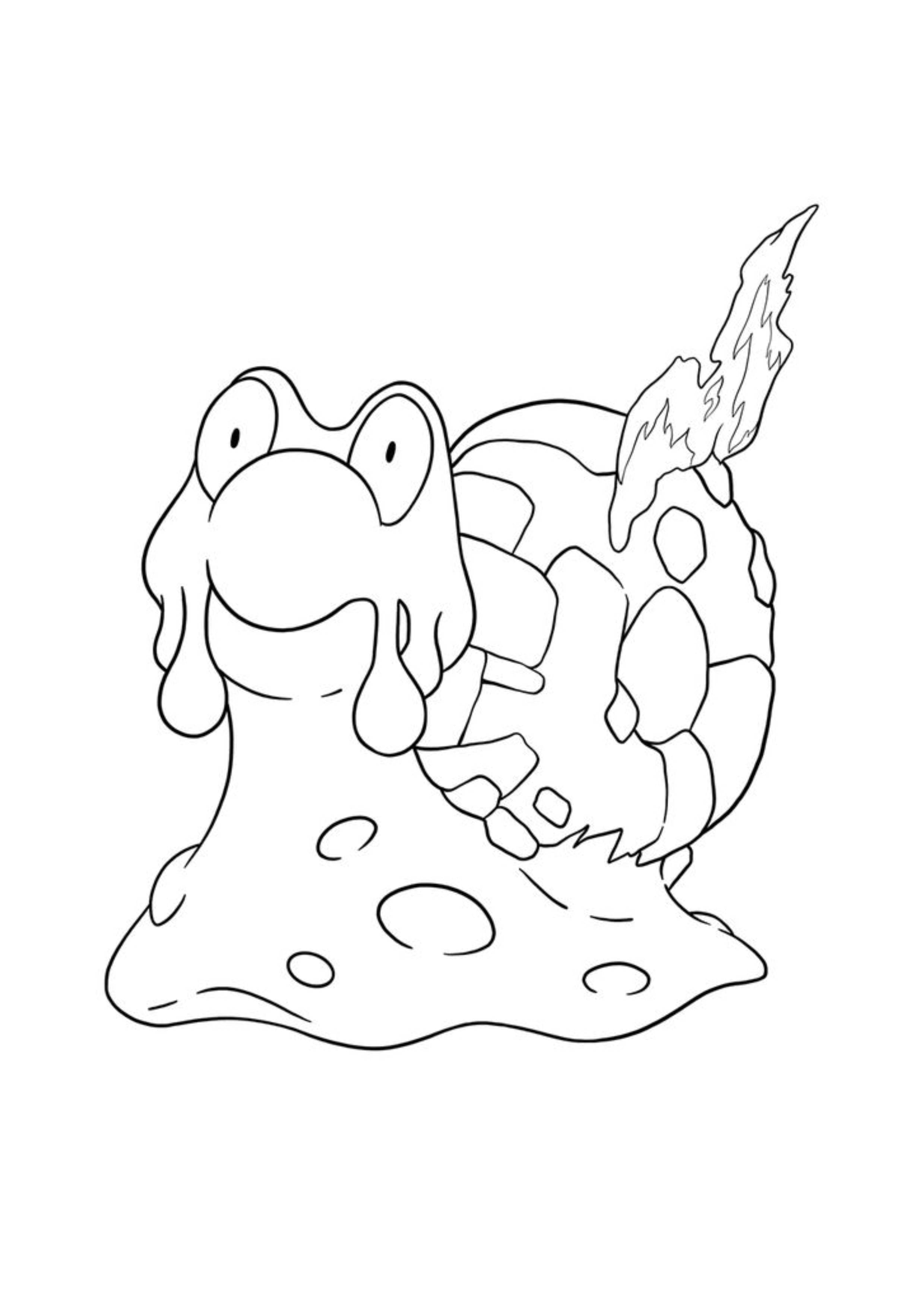 Magcargo coloring page (A4) to print