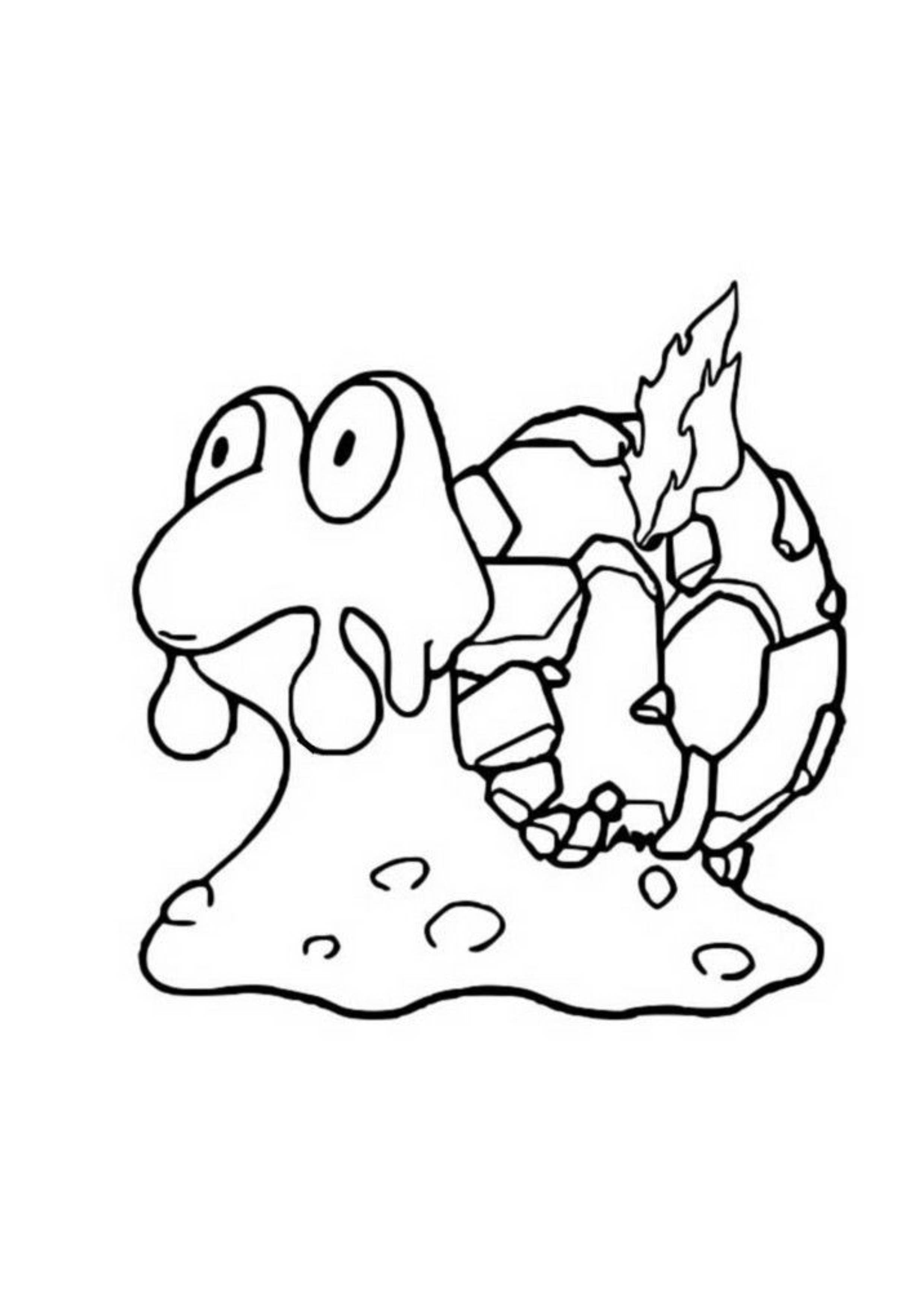 Magcargo coloring page (A4) to print