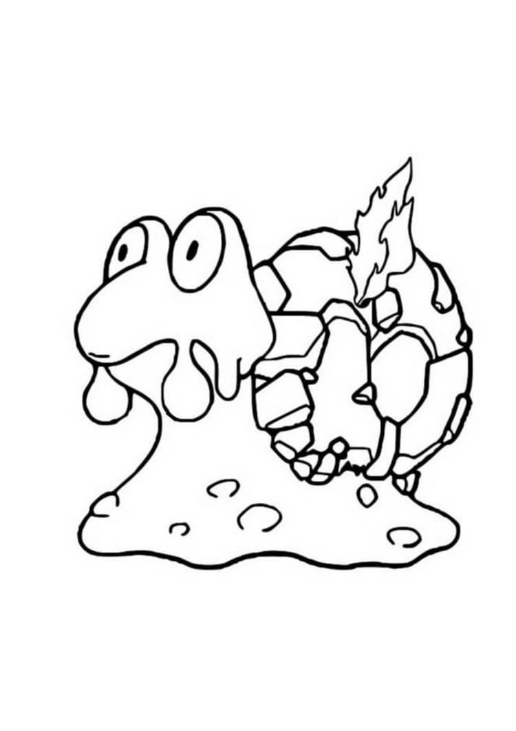 Magcargo coloring page (A4) to print