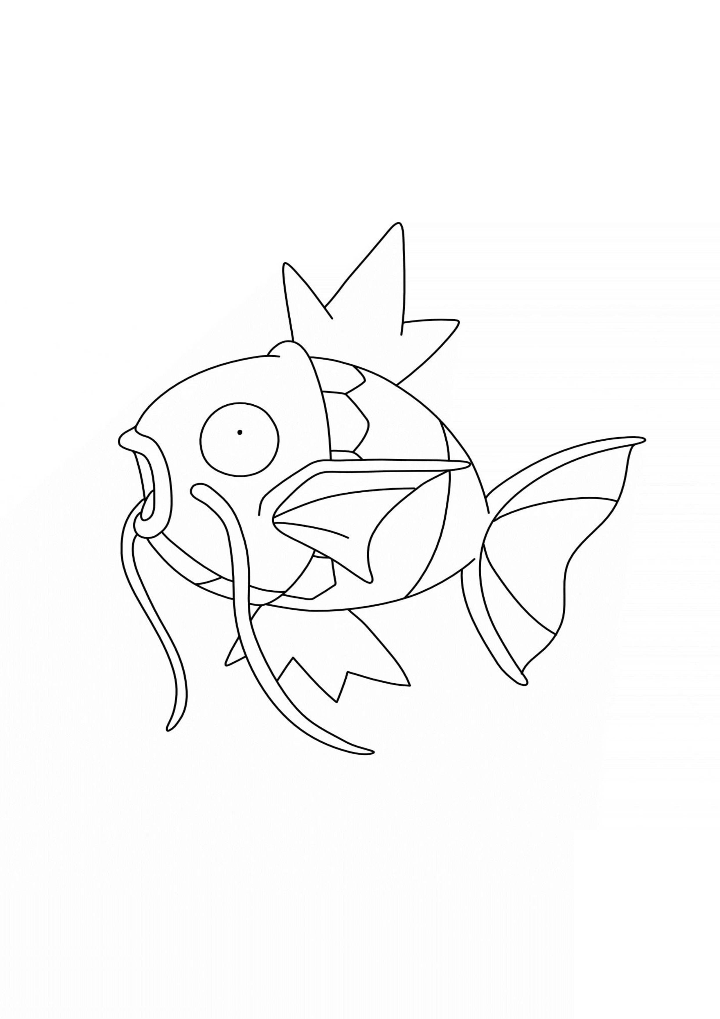 Magikarp coloring page (A4) to print