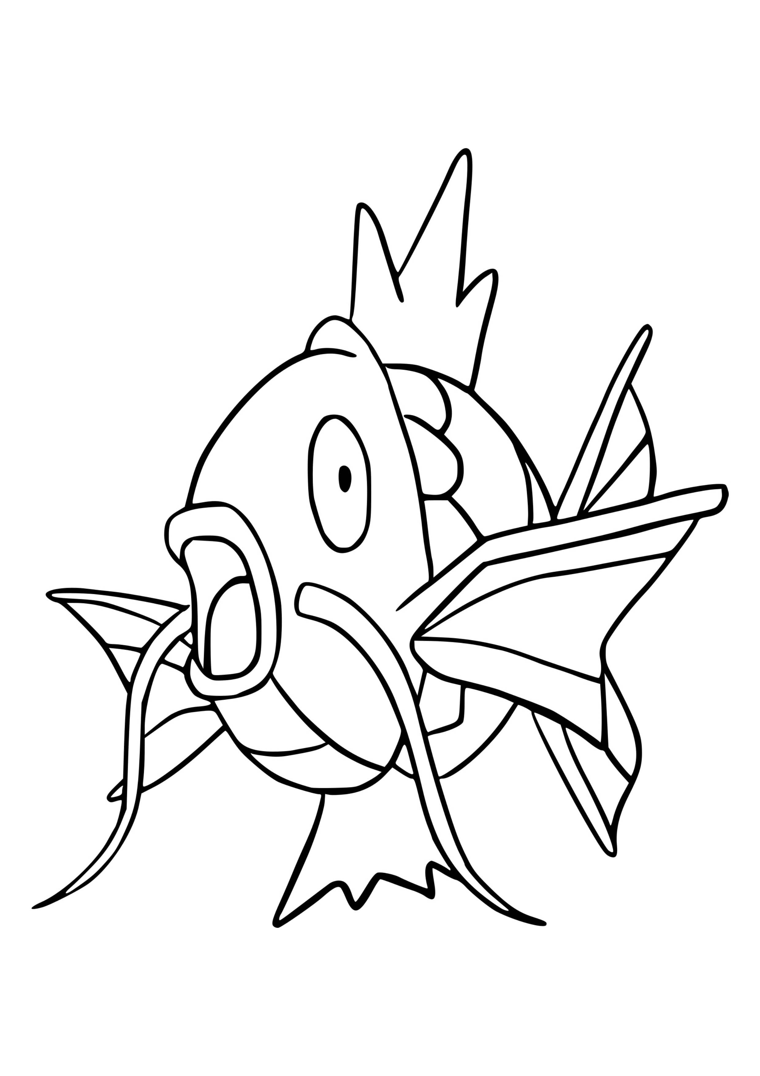 Magikarp coloring page (A4) to print